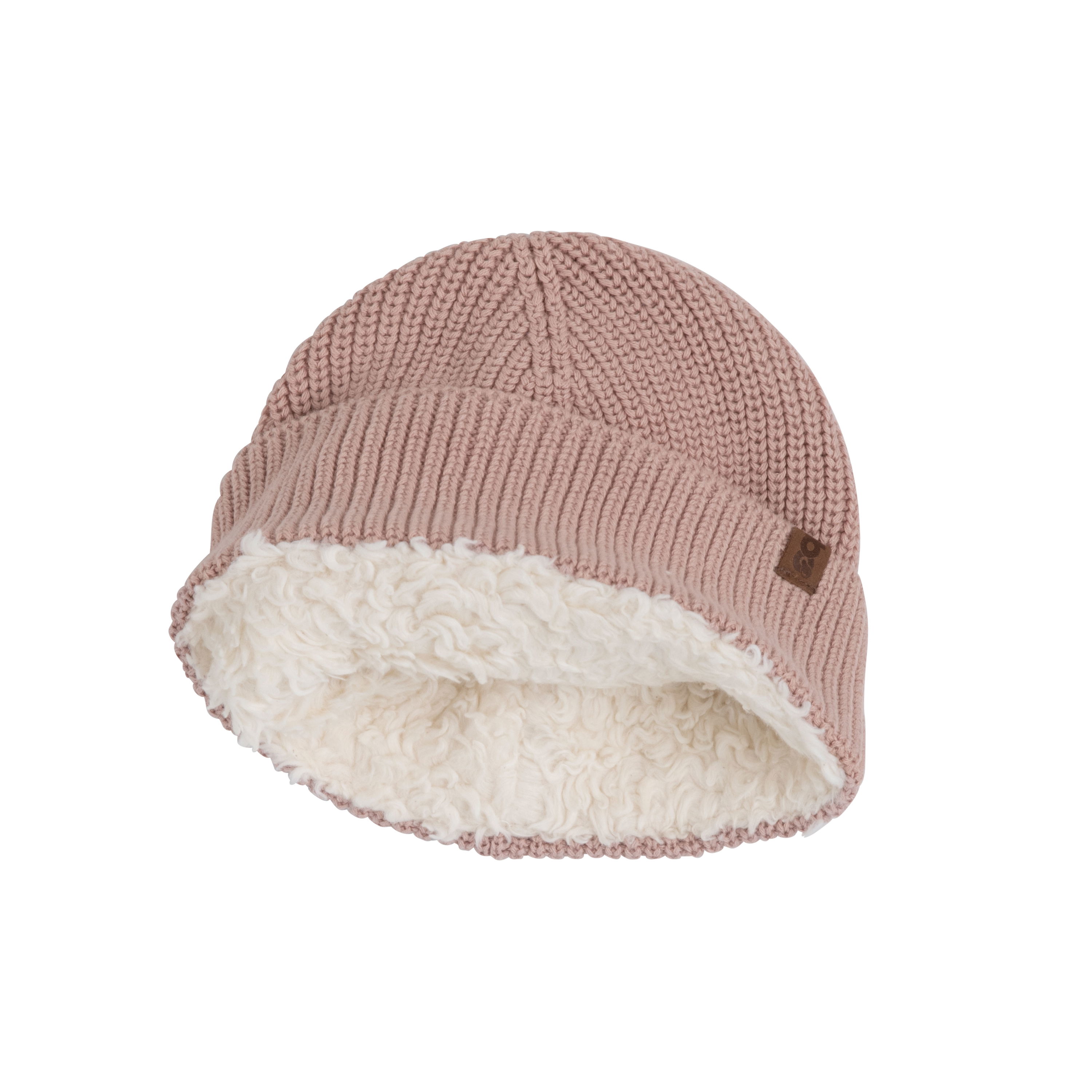 Bonnet teddy Soul vieux rose - 3-6 mois