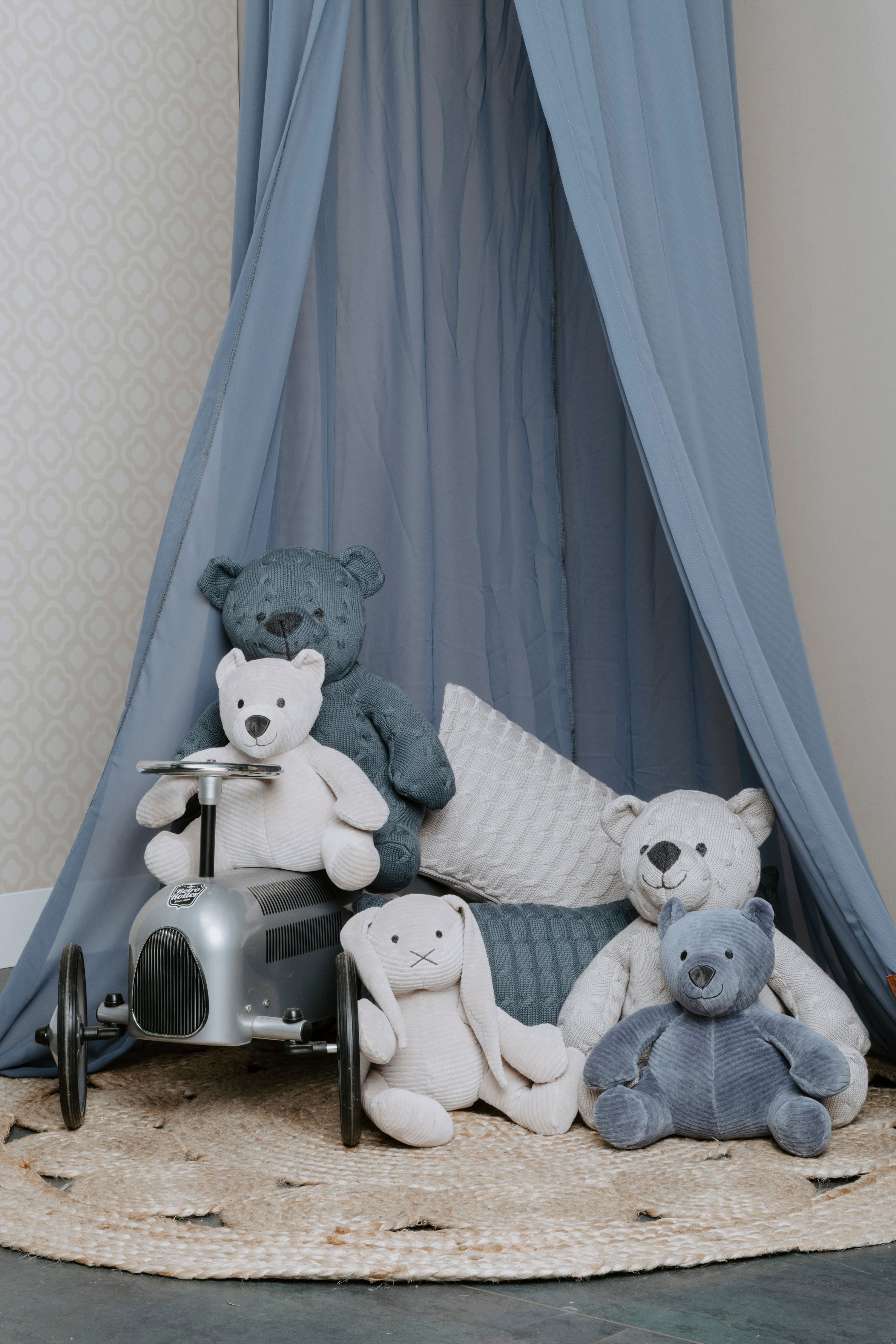 Stuffed bear Sense pebble grey