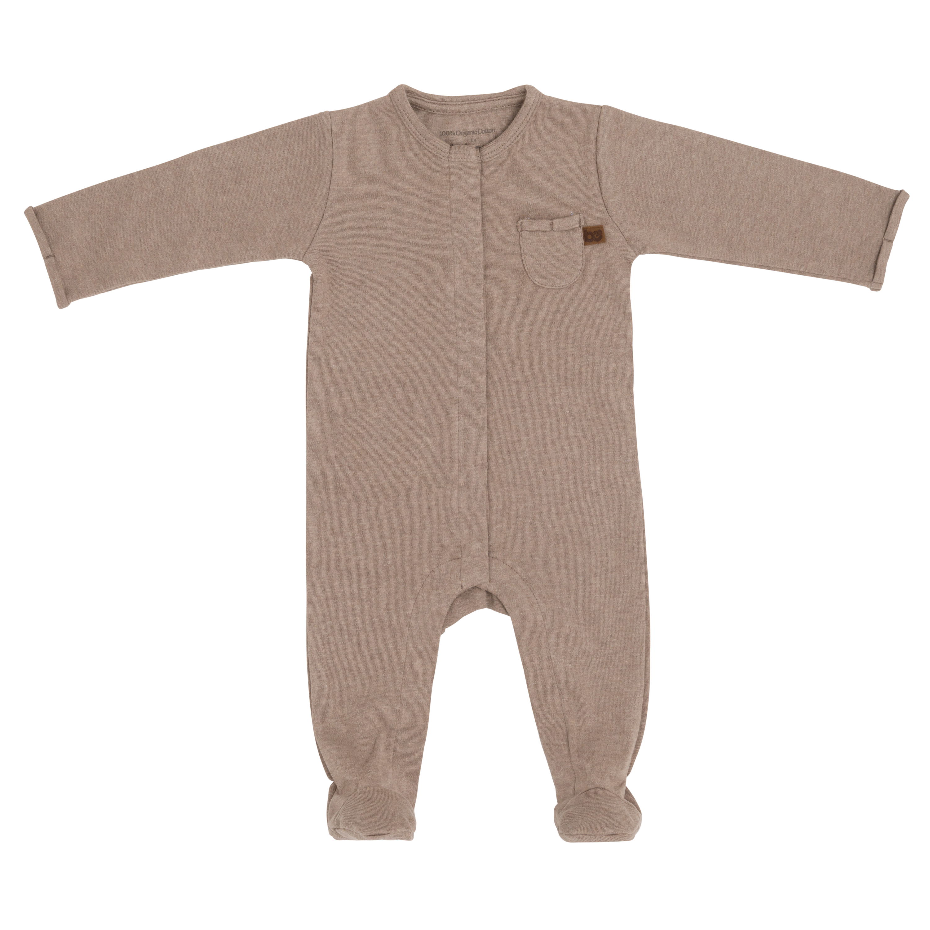 Playsuit with feet Melange clay - 68