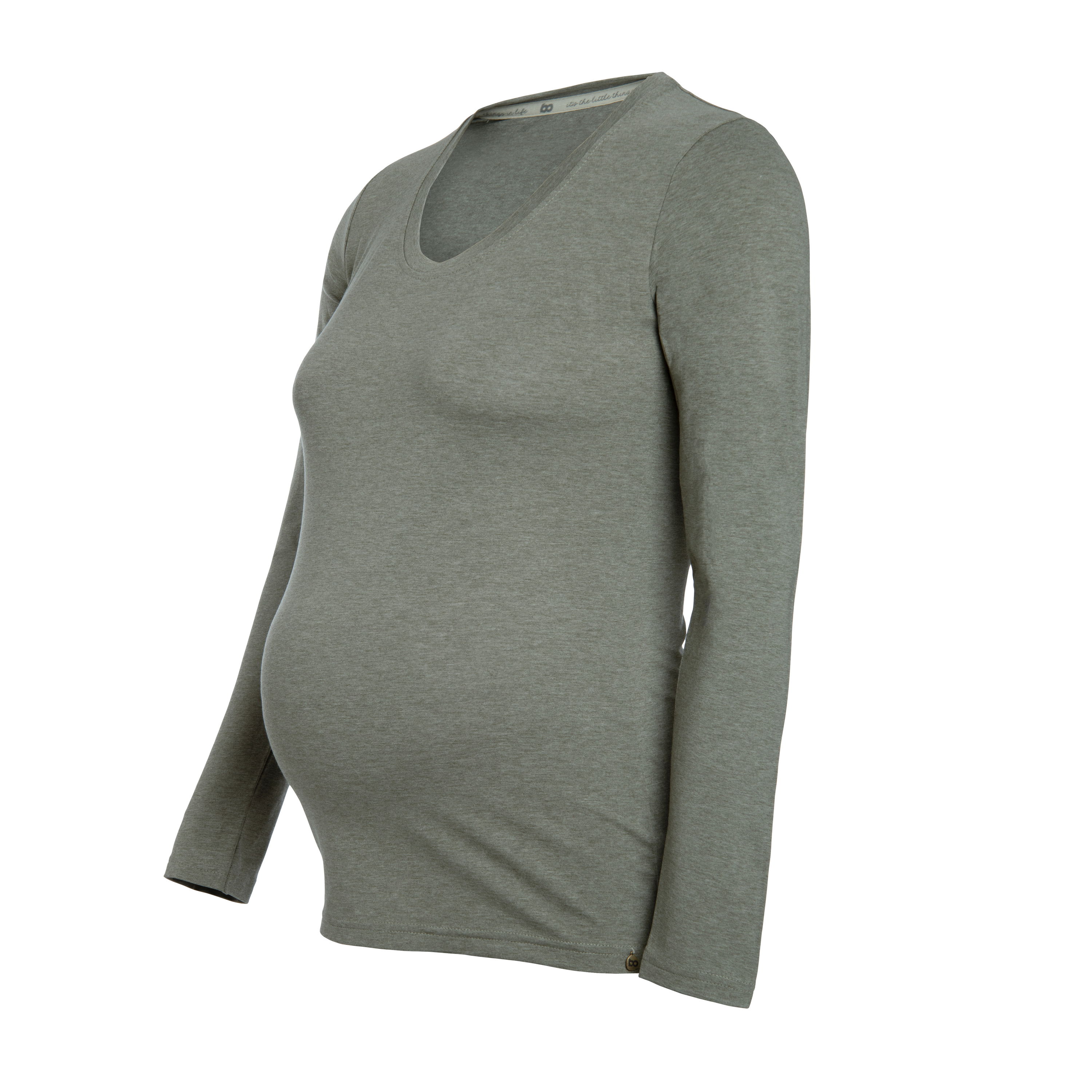 Maternity long sleeve top Glow urban green - L