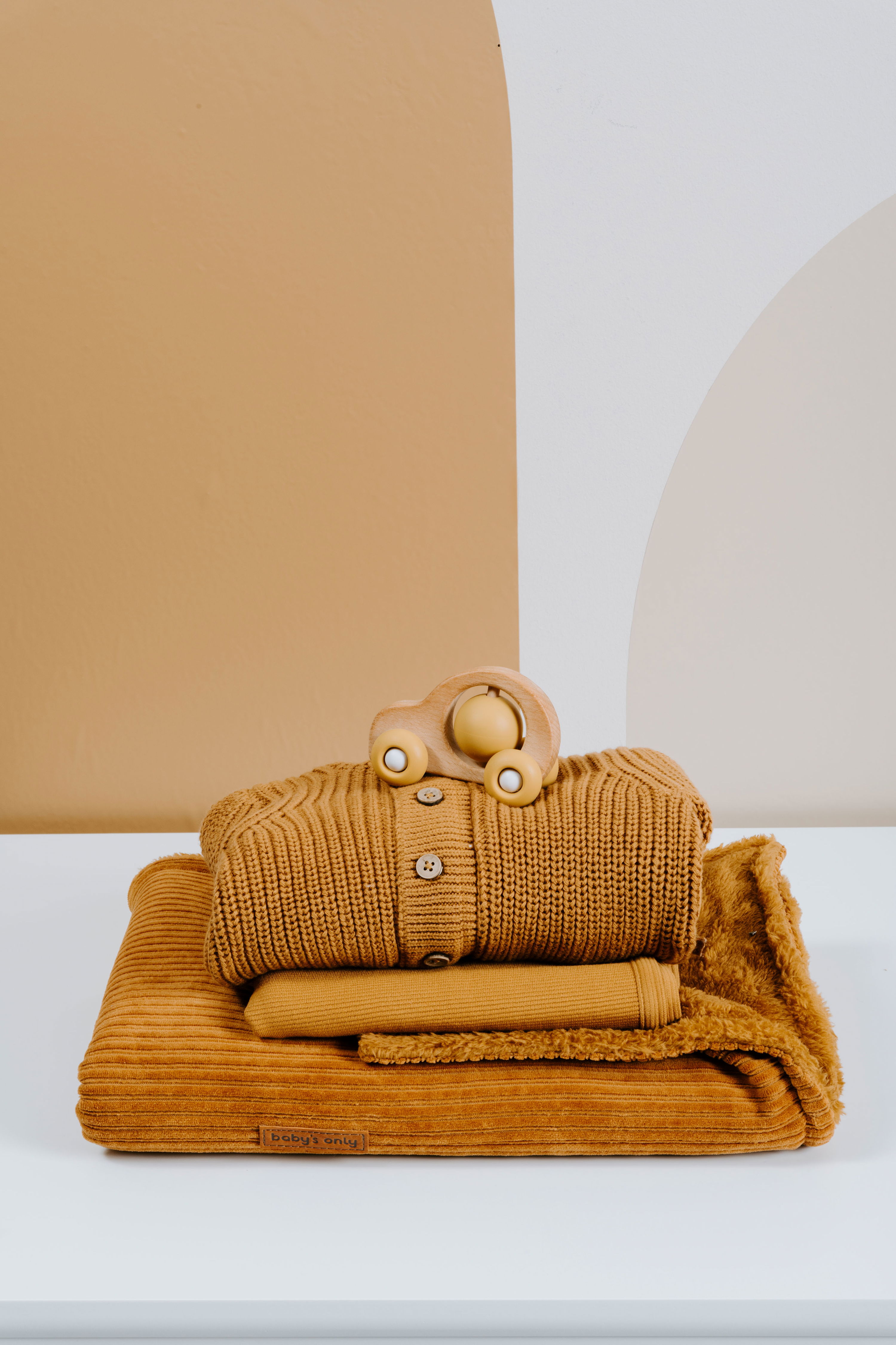 Cot blanket teddy Sense caramel