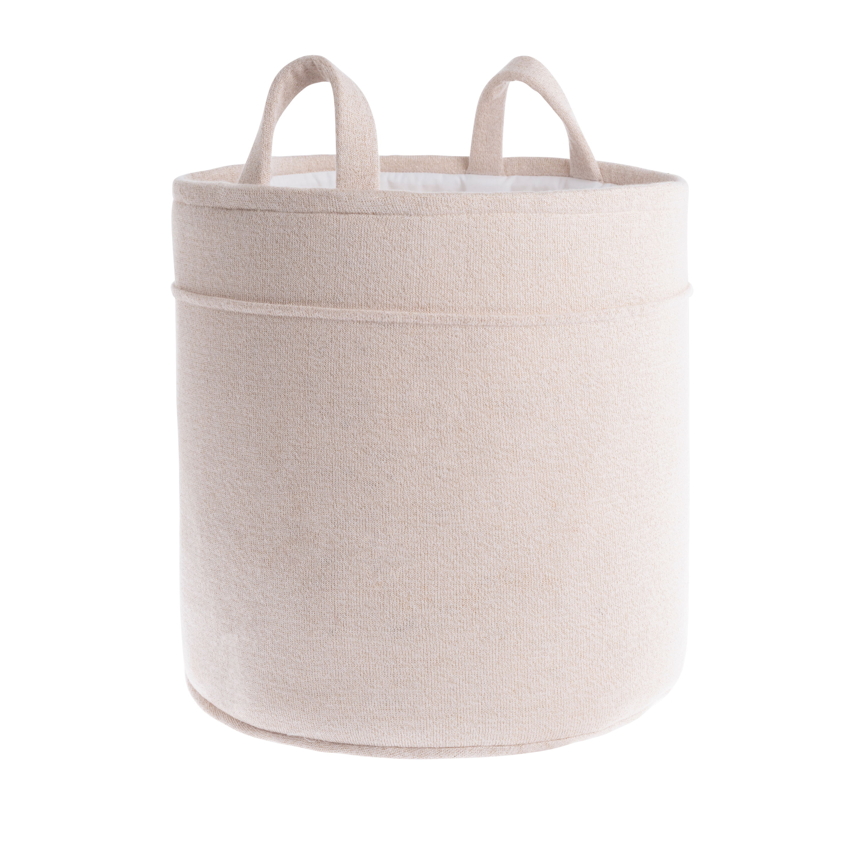 Storage basket Sparkle gold-ivory mêlée - Ø38 cm