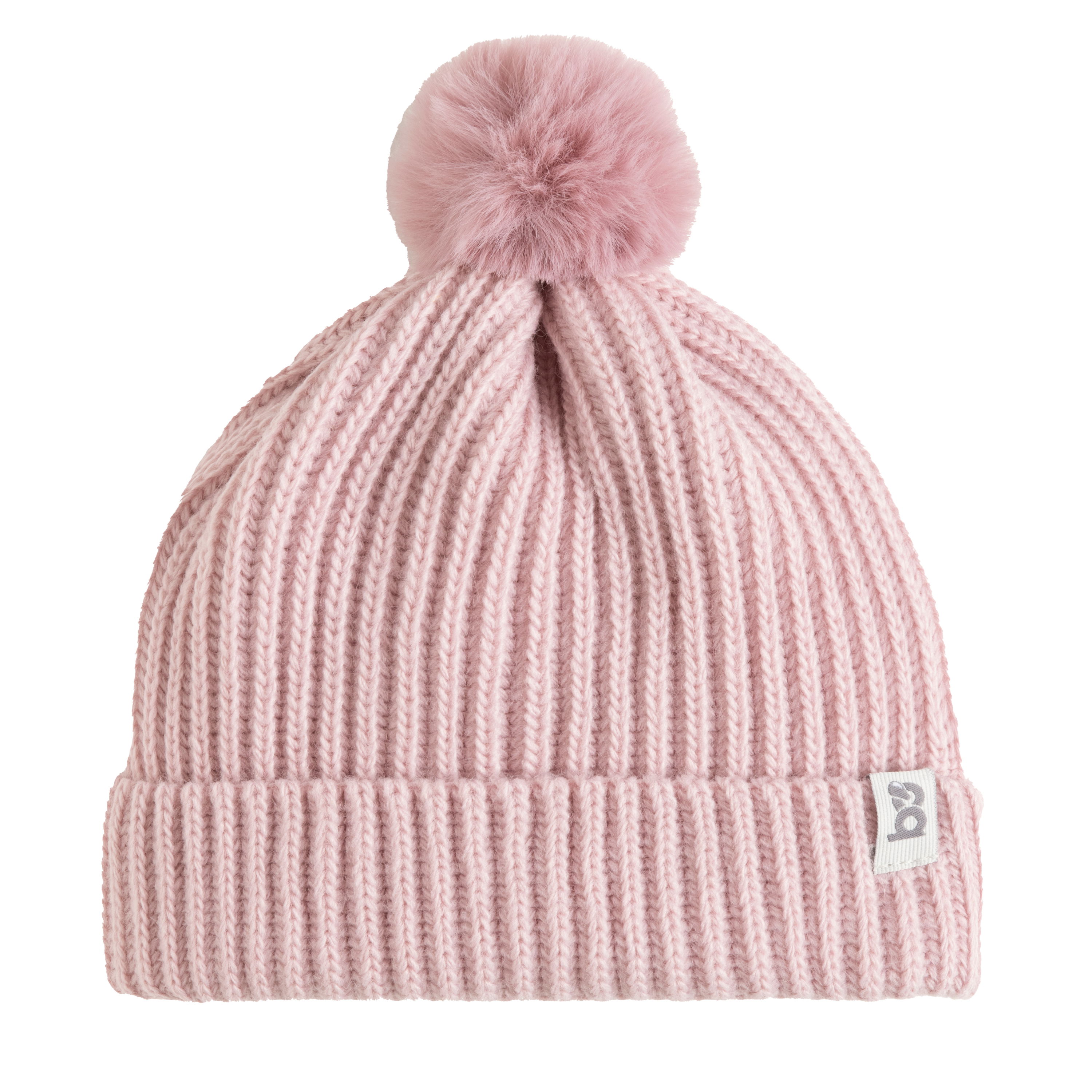 Mutsje met pompon Cool oud roze - 3-36 mnd