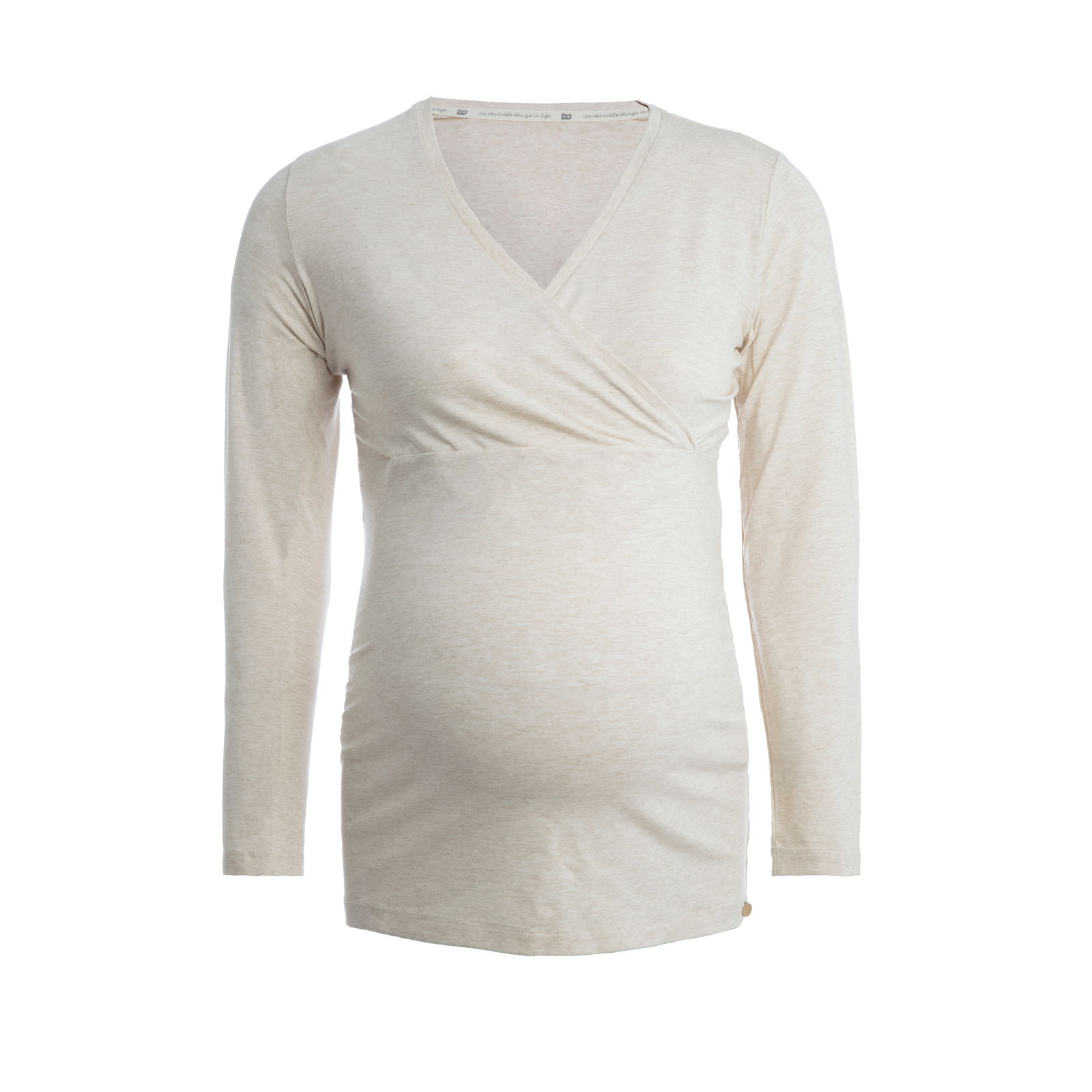 Maternity long sleeve top Glow ecru - L - With nursing function