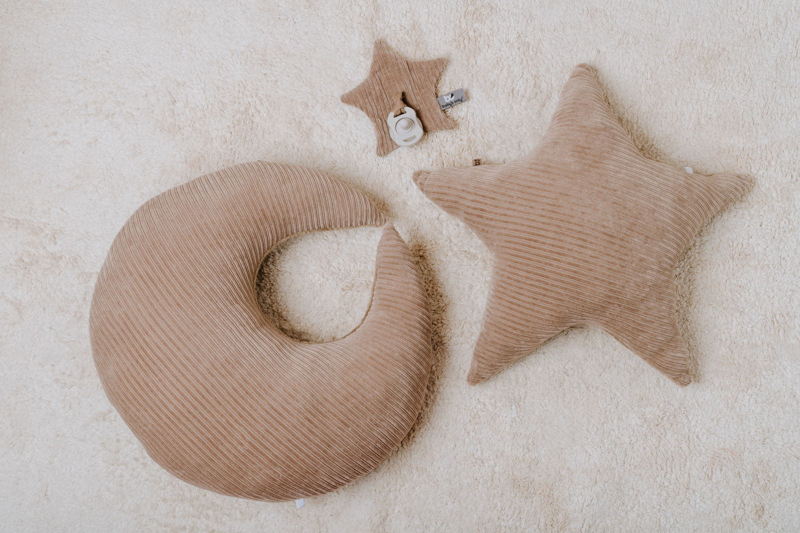 Kussen maan teddy Sense caramel