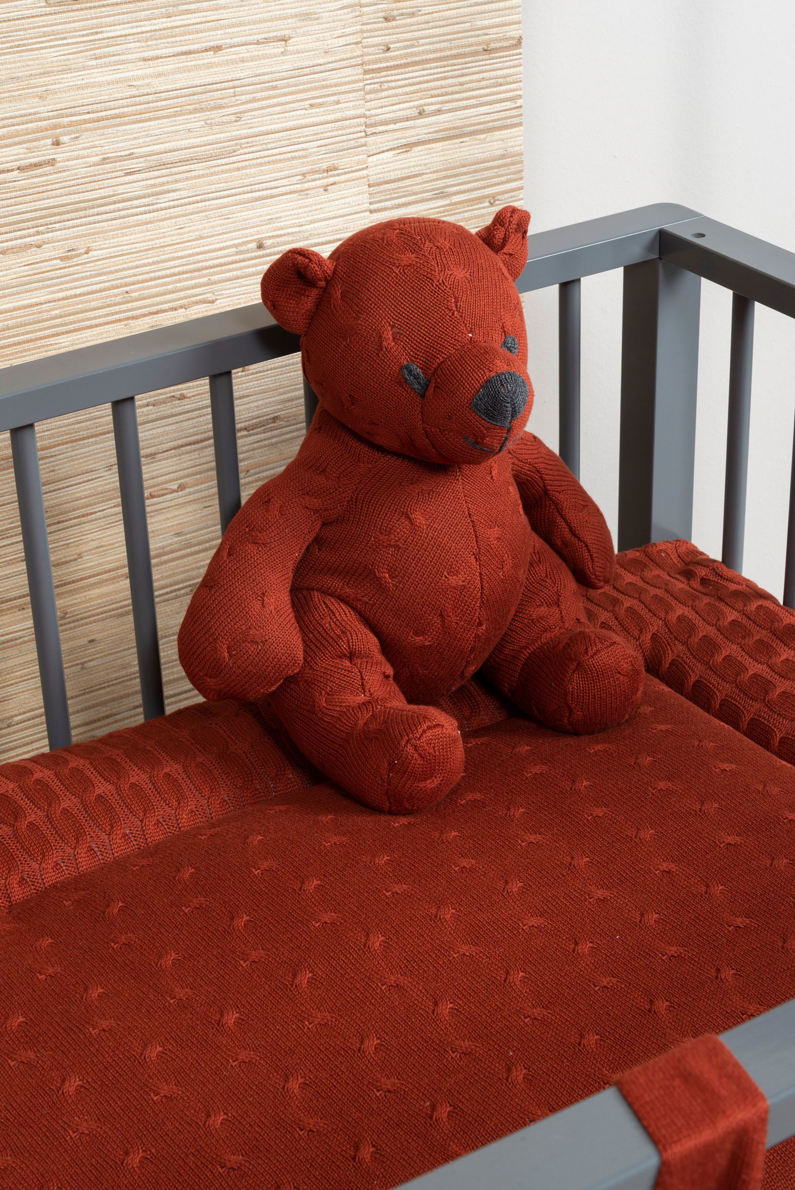 Stuffed bear Cable brique - 35 cm