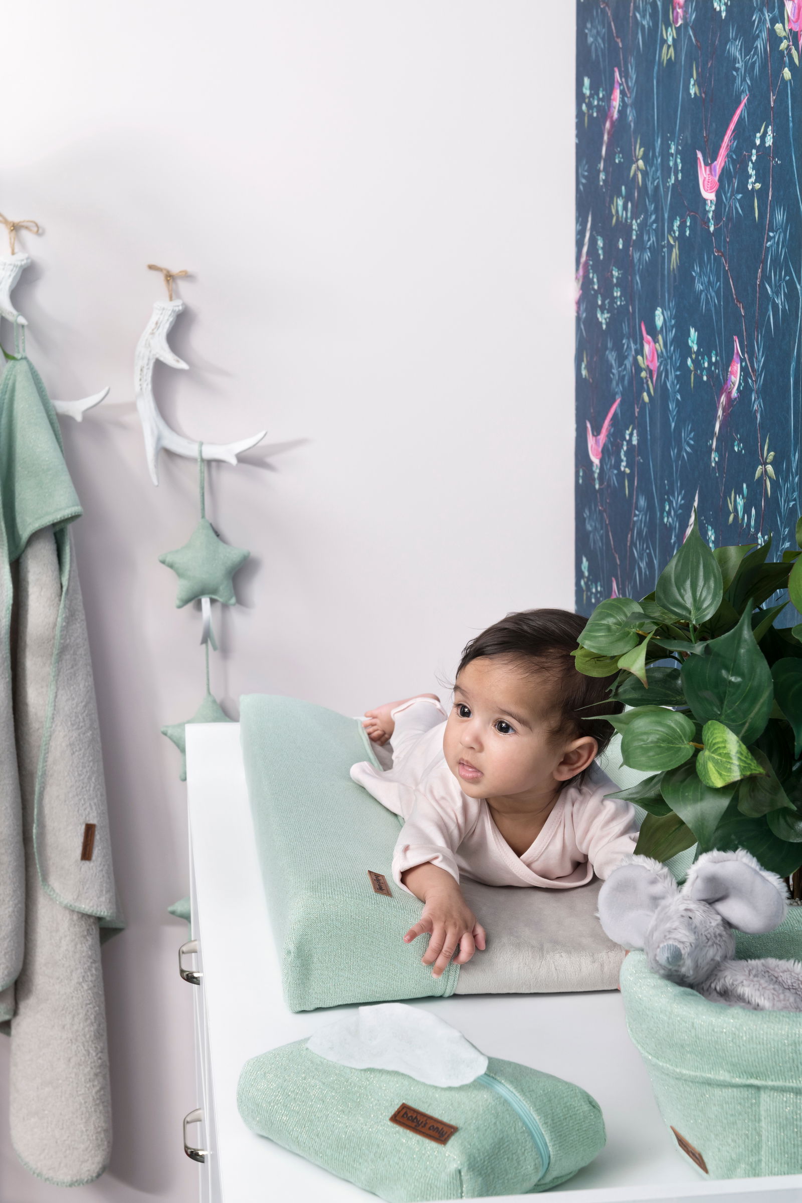 Commodemandje Sparkle goud-mint mêlee