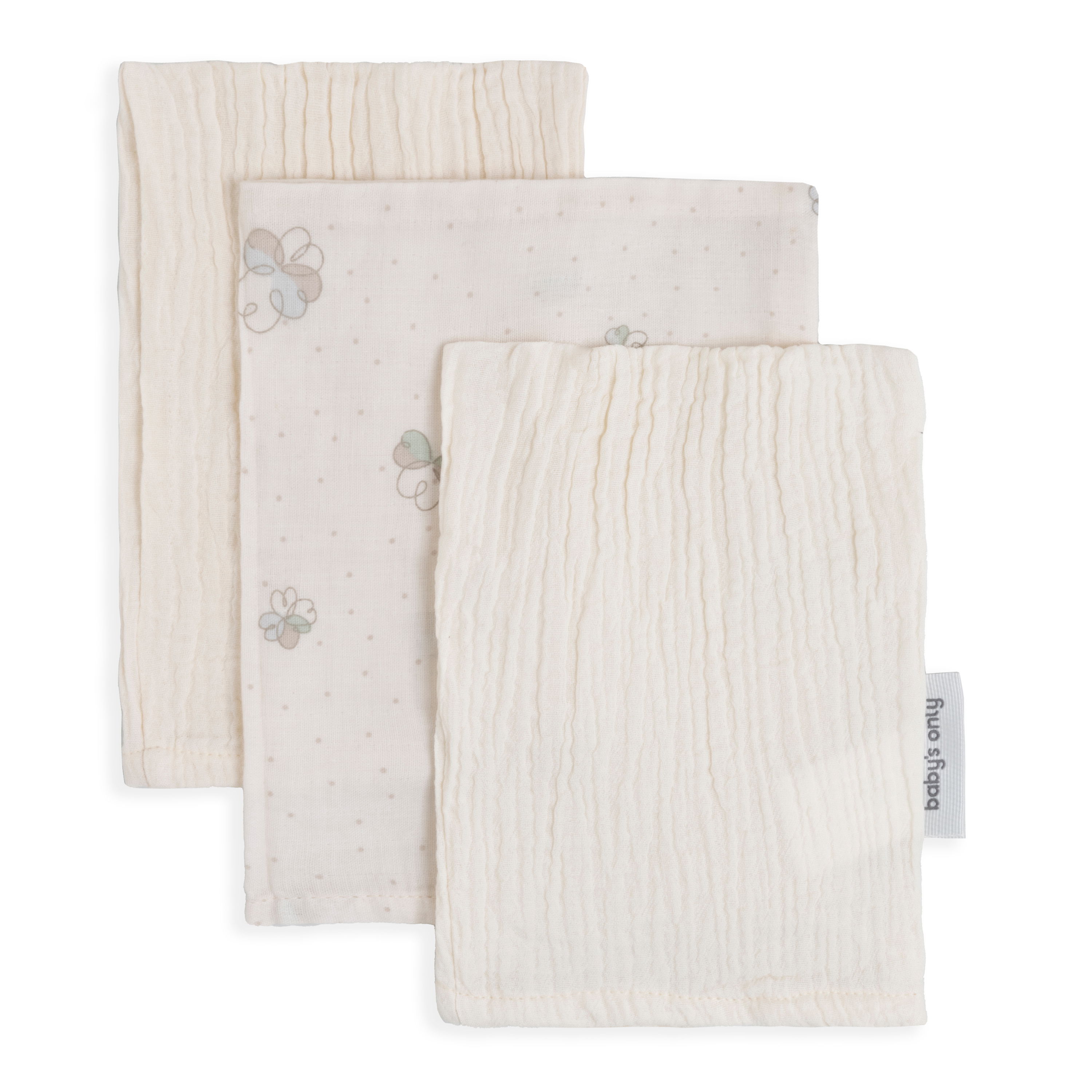 Washandje Tender linen/clover - 3-pack