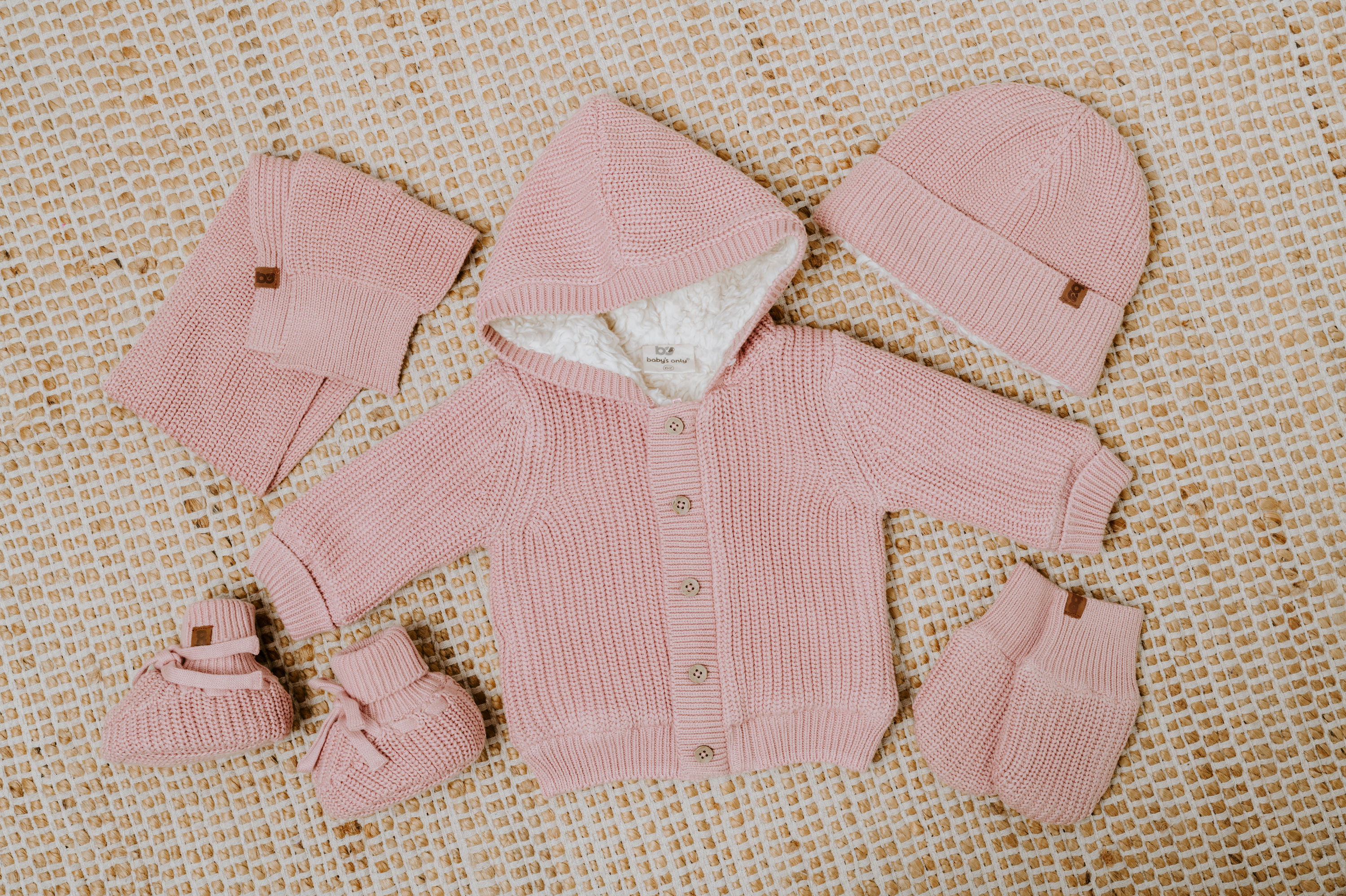 Handschoentjes teddy Soul oud roze - 0-6 mnd