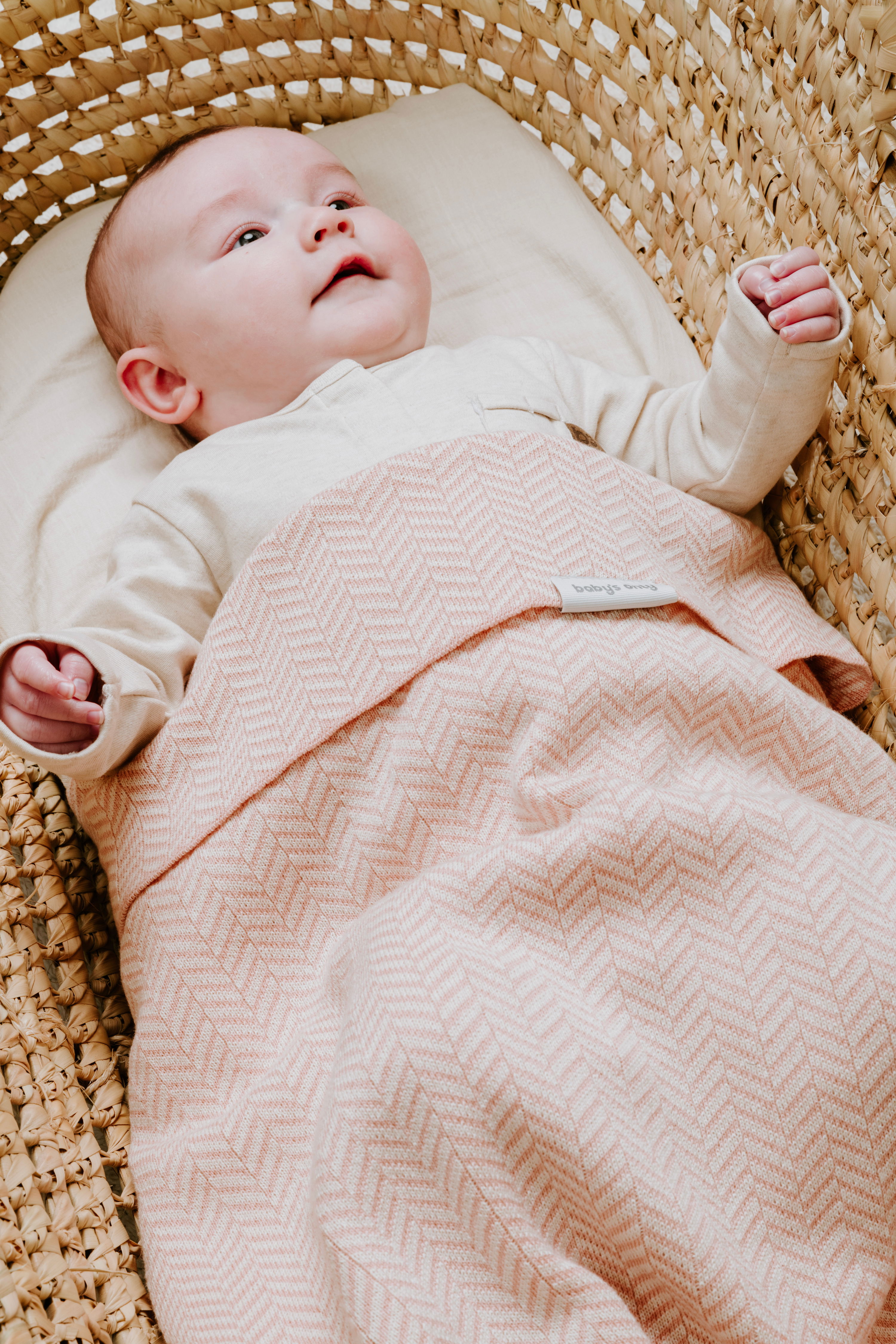 Cot blanket Dawn beige/ecru