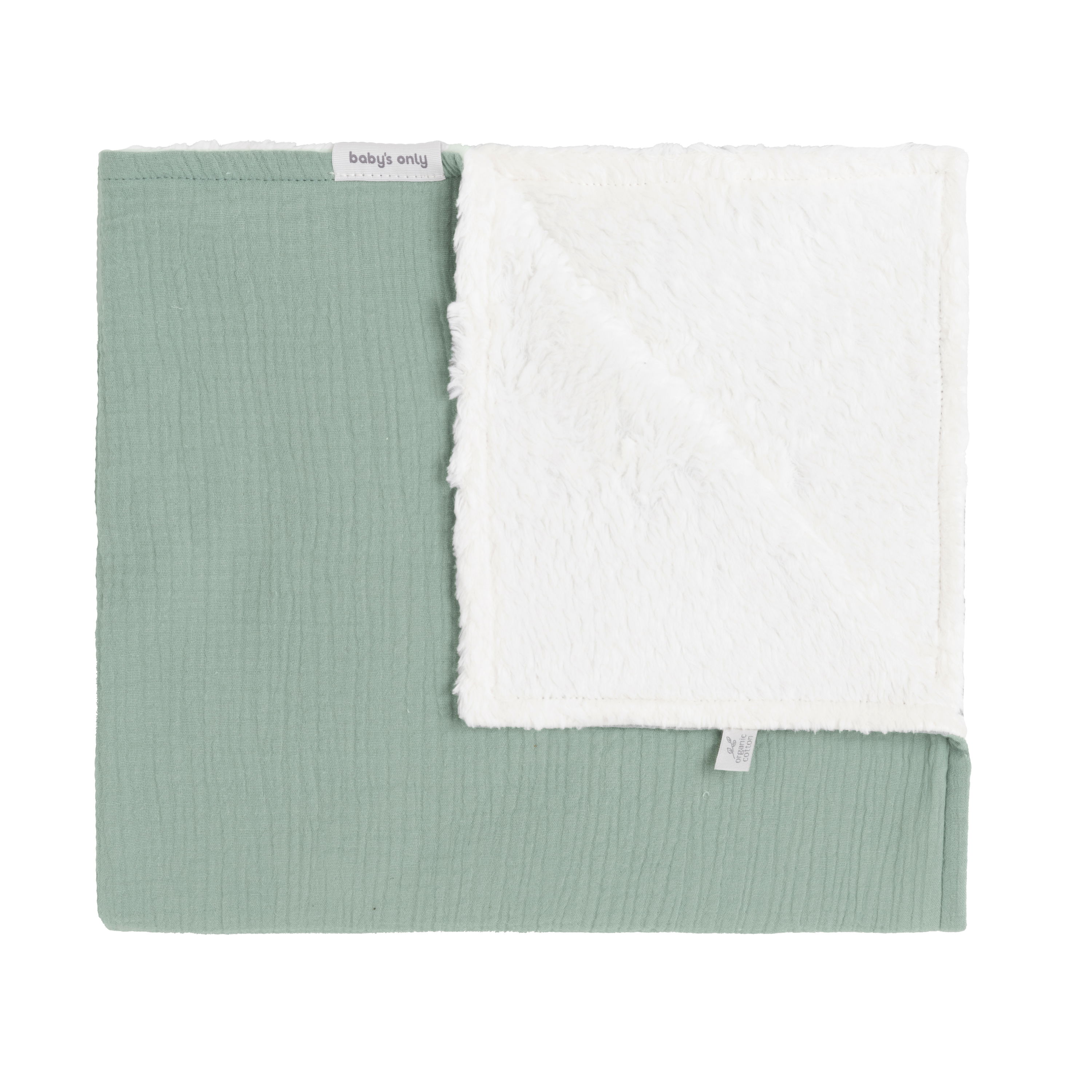 Cot blanket teddy Fresh ECO stonegreen