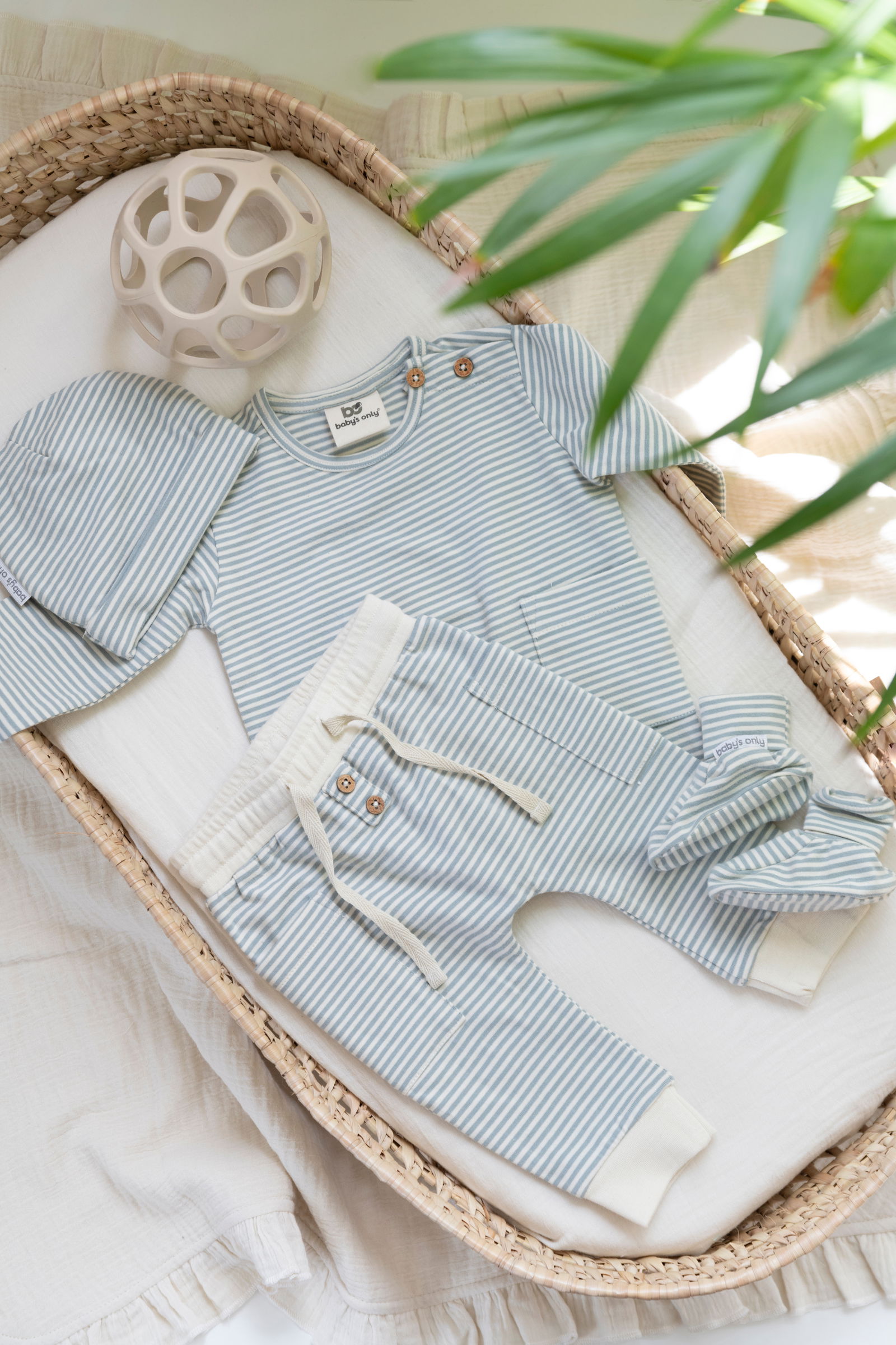 Broekje Stripe oud roze - 74
