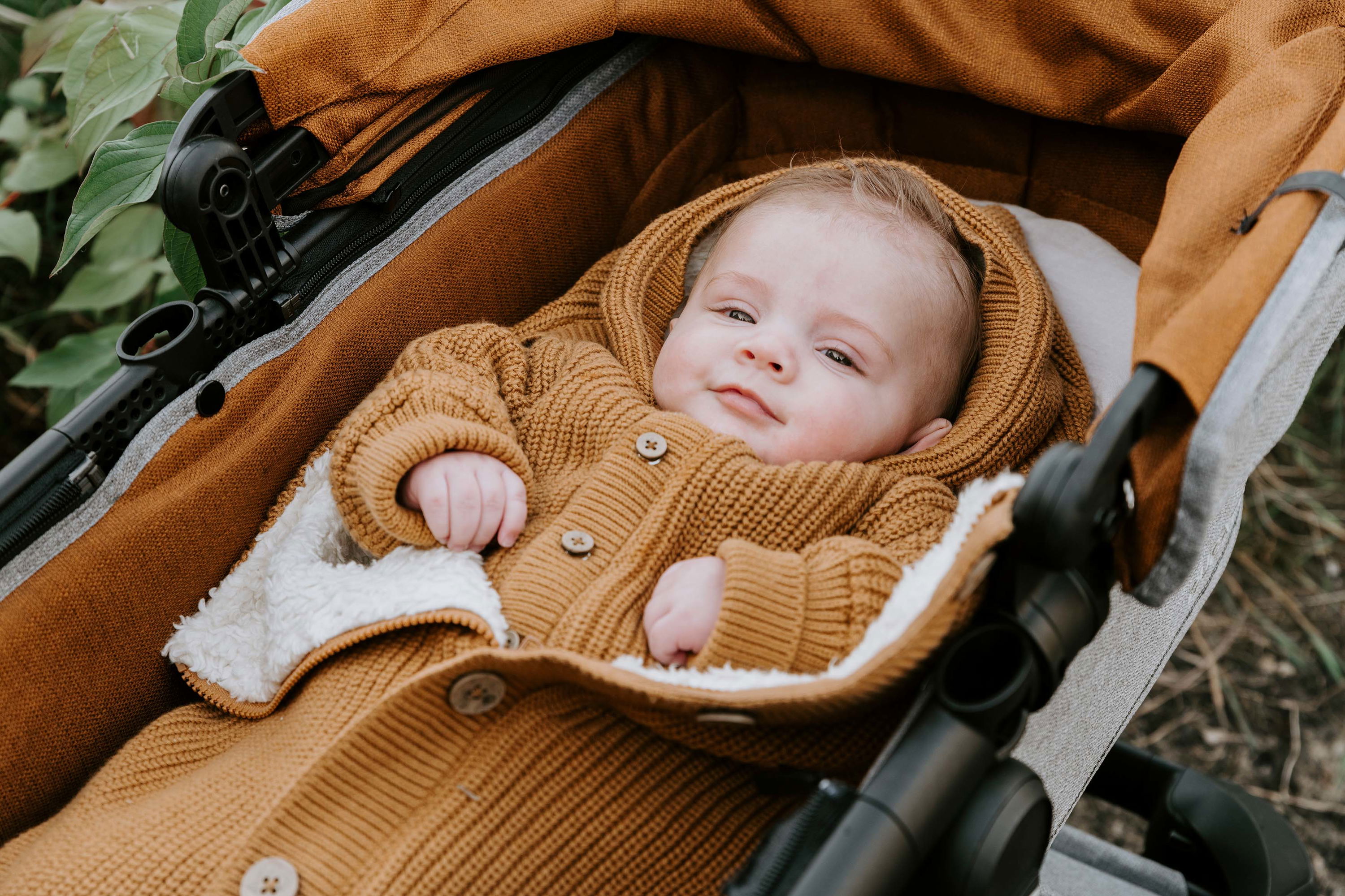 Kinderwagen voetenzak teddy Soul caramel