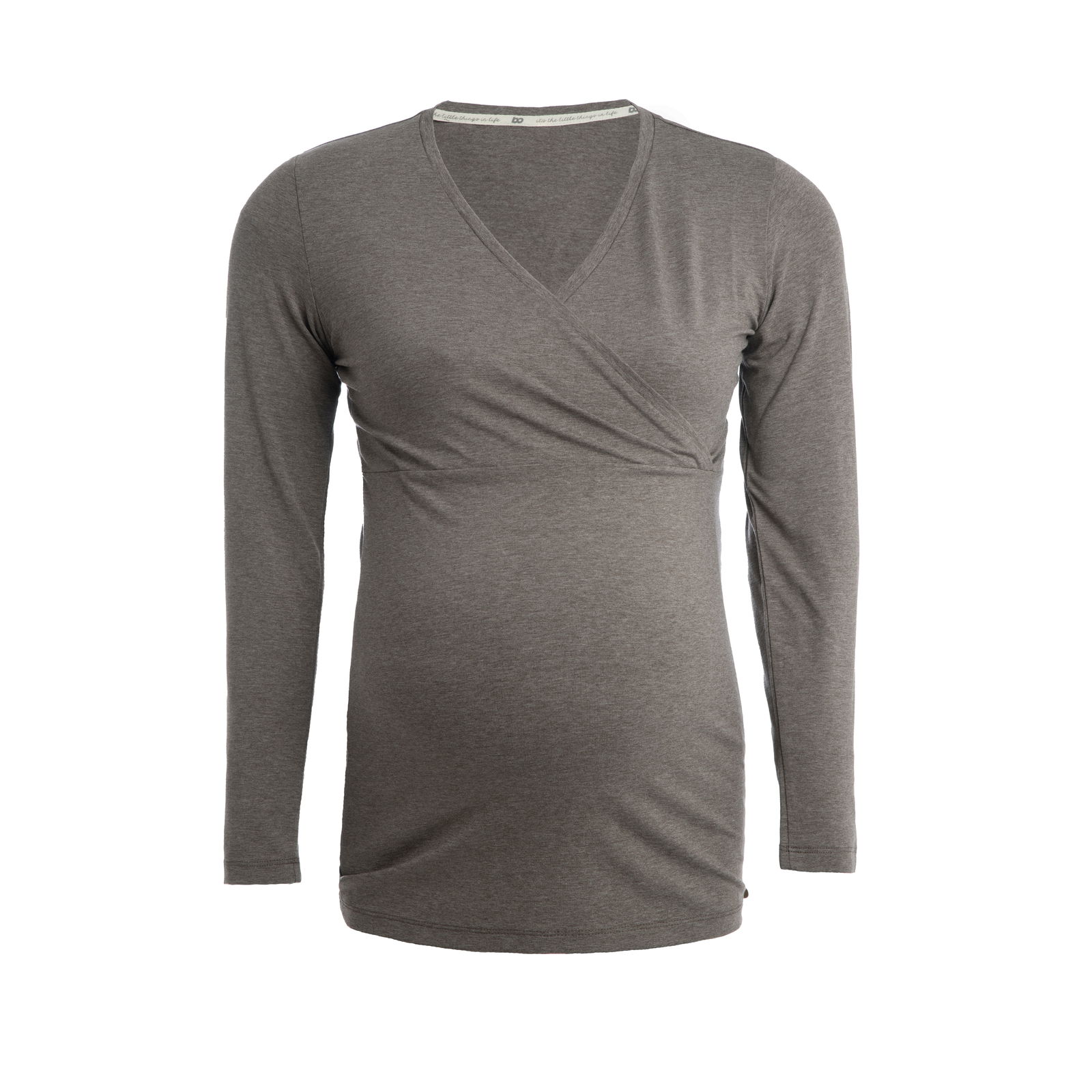 Maternity long sleeve top Glow hazel brown - M - With nursing function