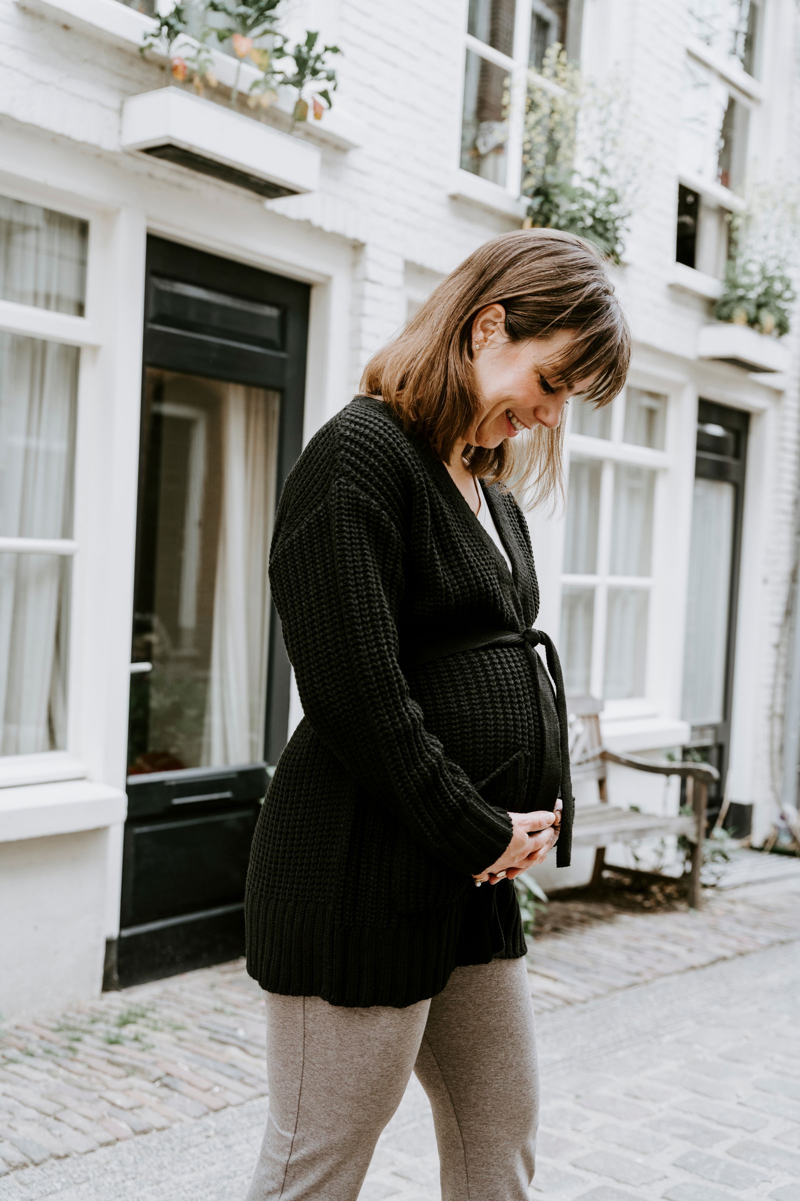 Maternity cardigan Glow urban green - M