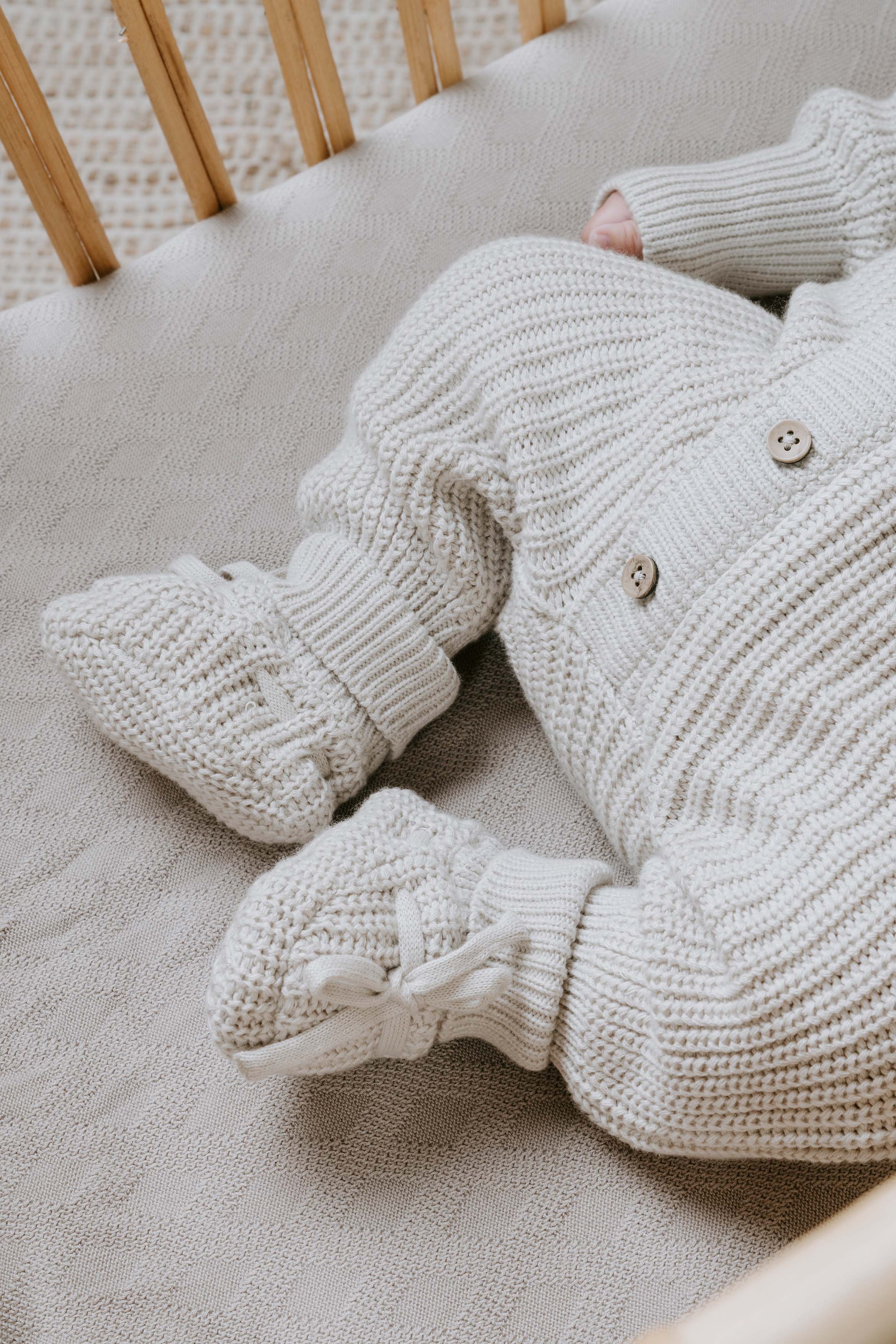 Slofjes teddy Soul warm linen - 0-3 mnd