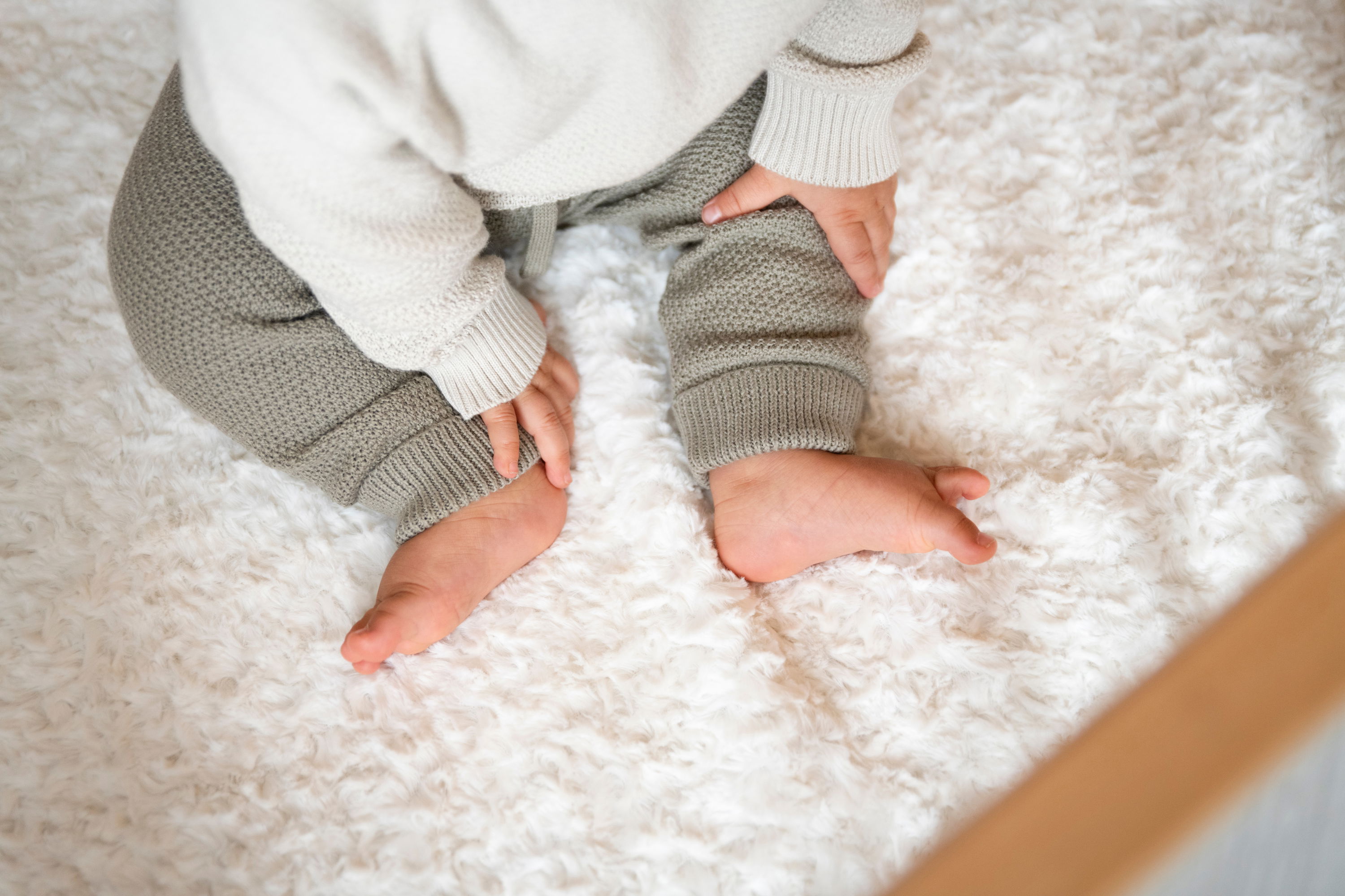 Baby crib blanket Snow taupe