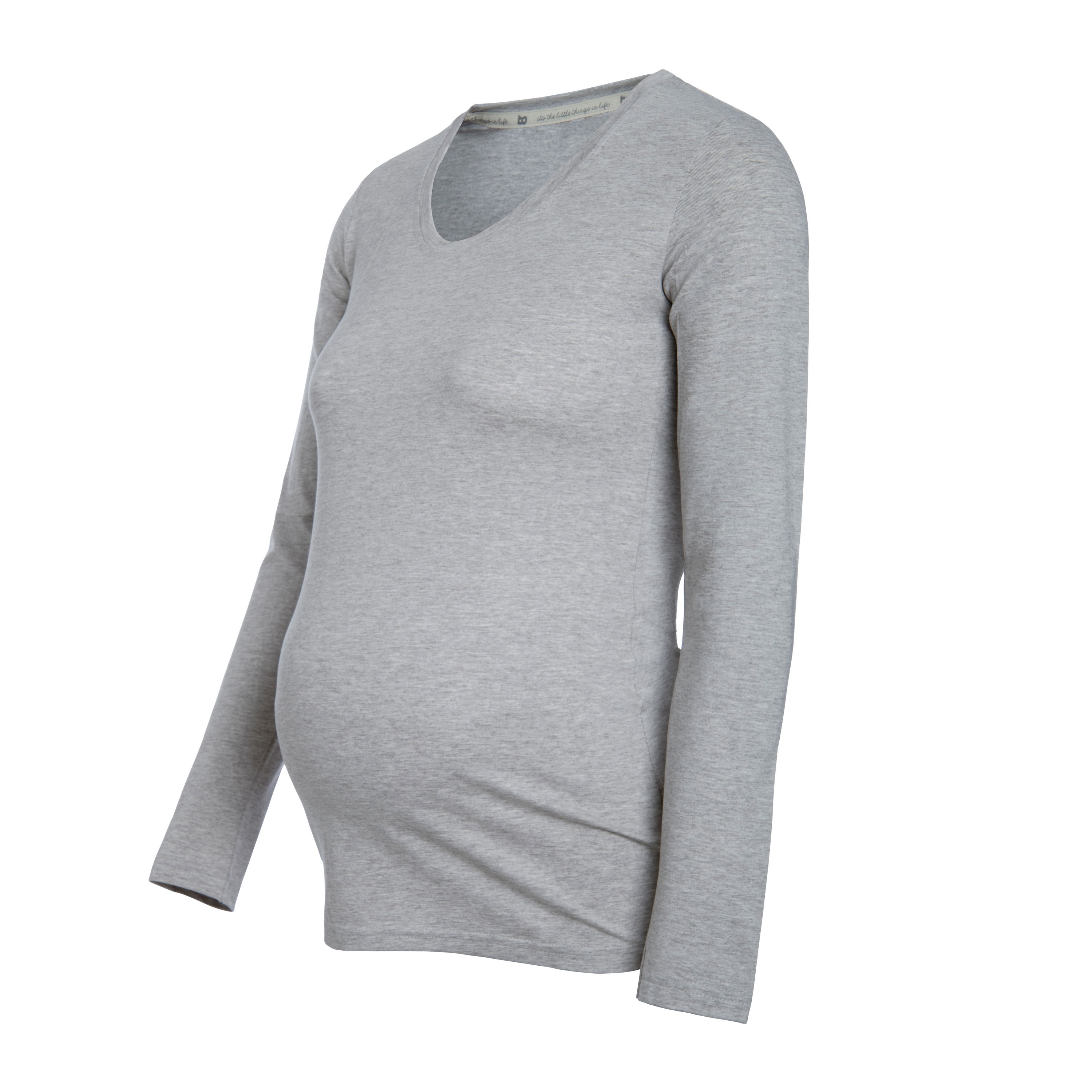 Maternity long sleeve top Glow dusty grey - L