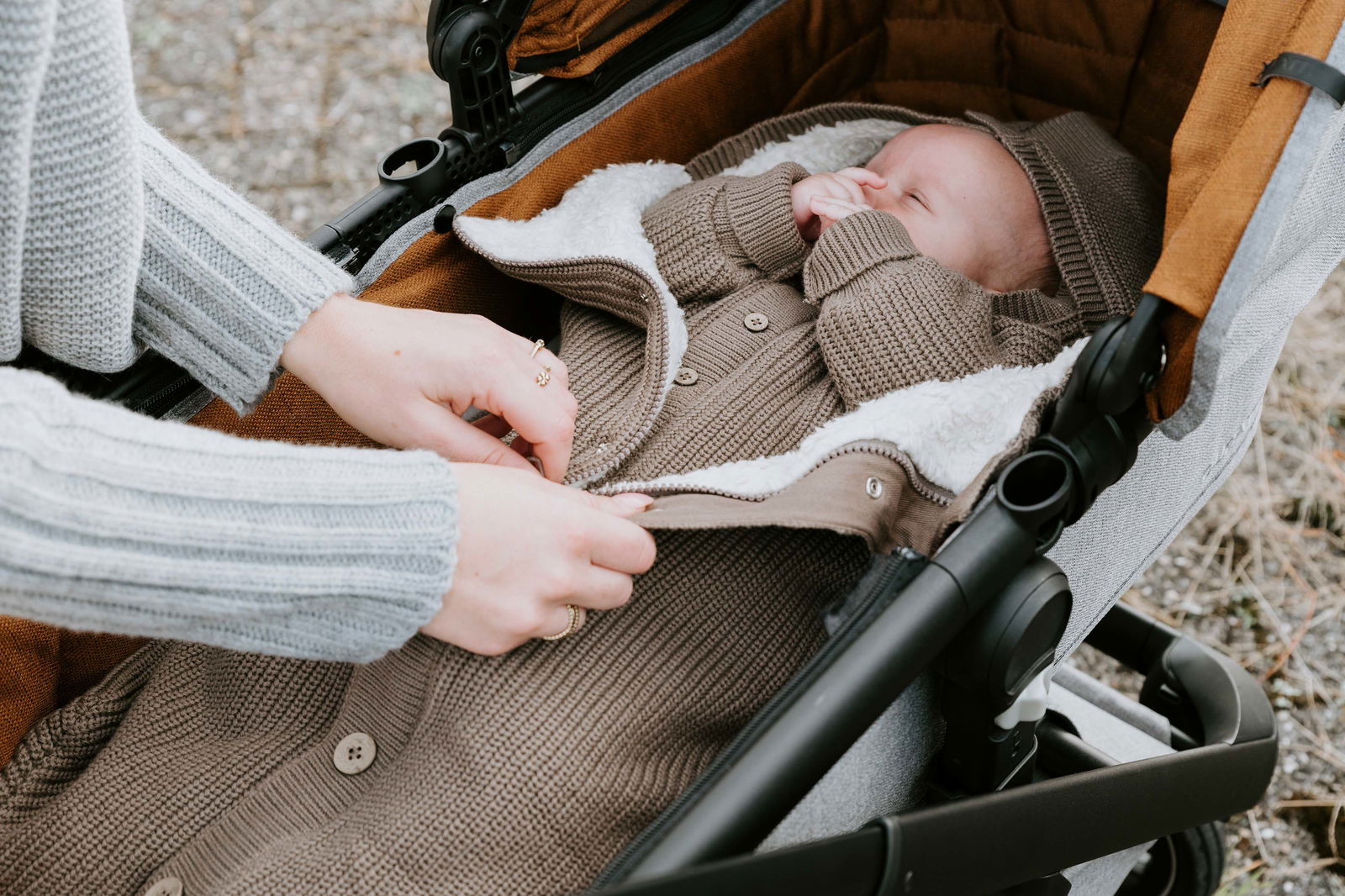 Cardigan with hood teddy Soul mocha - 80