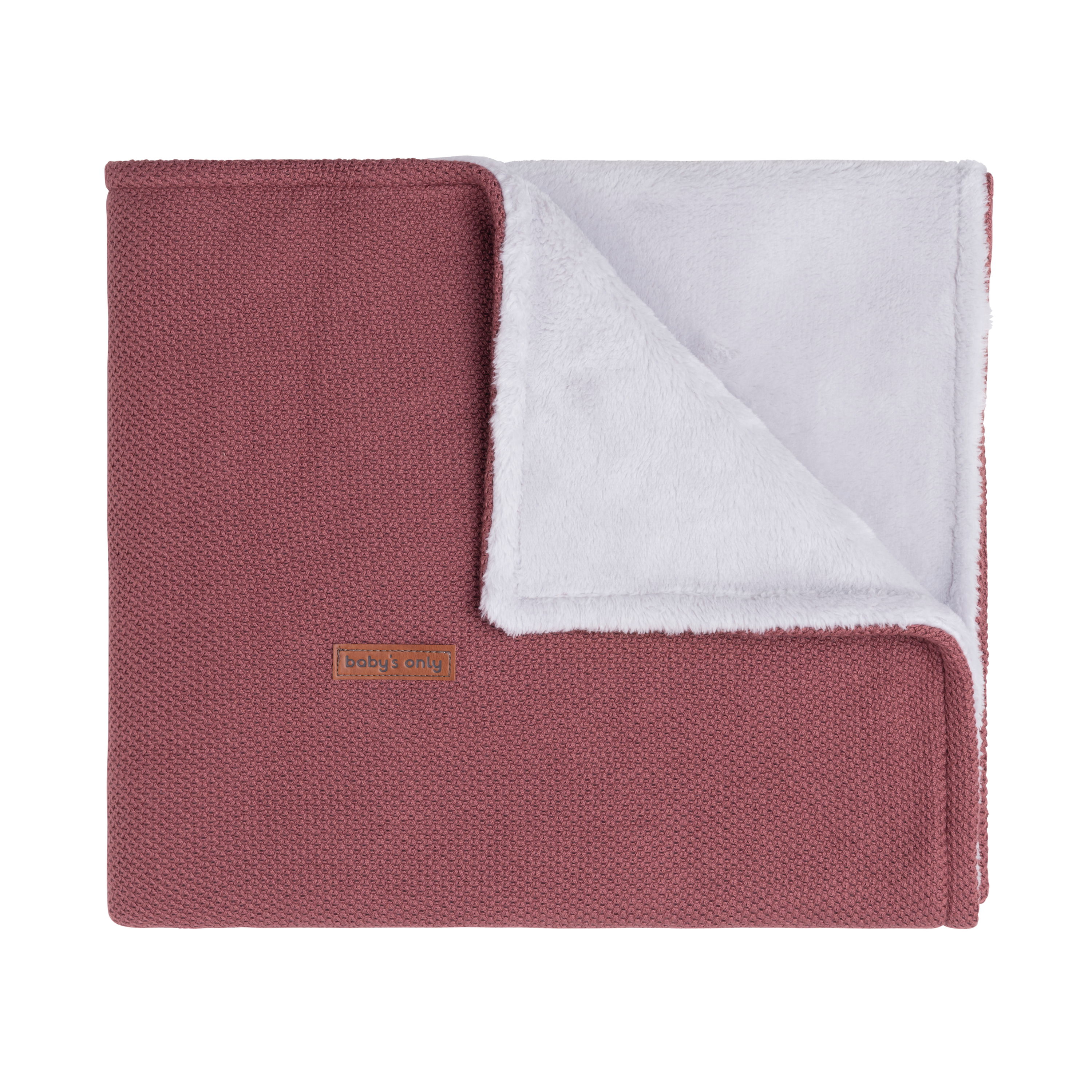 Couverture lit bébé teddy Classic stone red