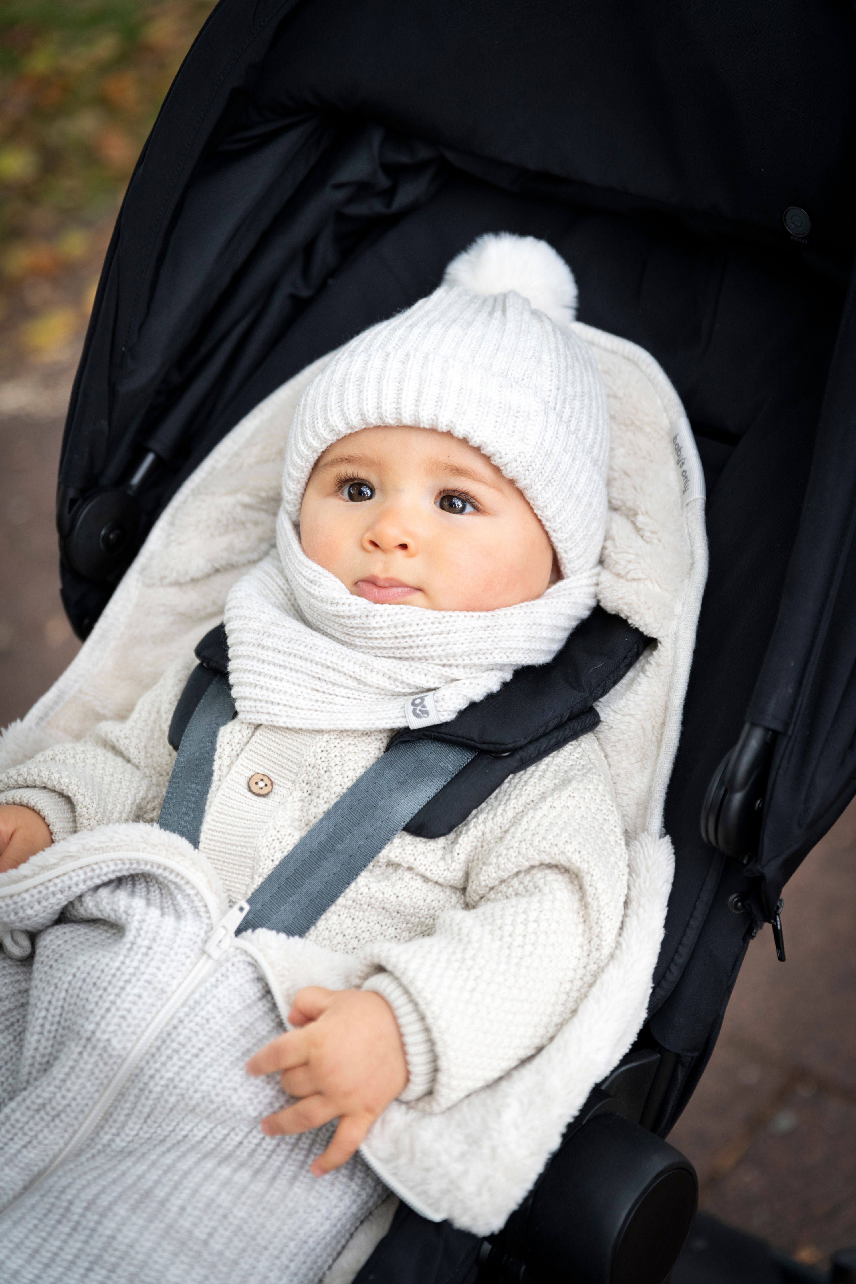 Mütze Mit Pompon Cool Ecru - 3-8 Jahre