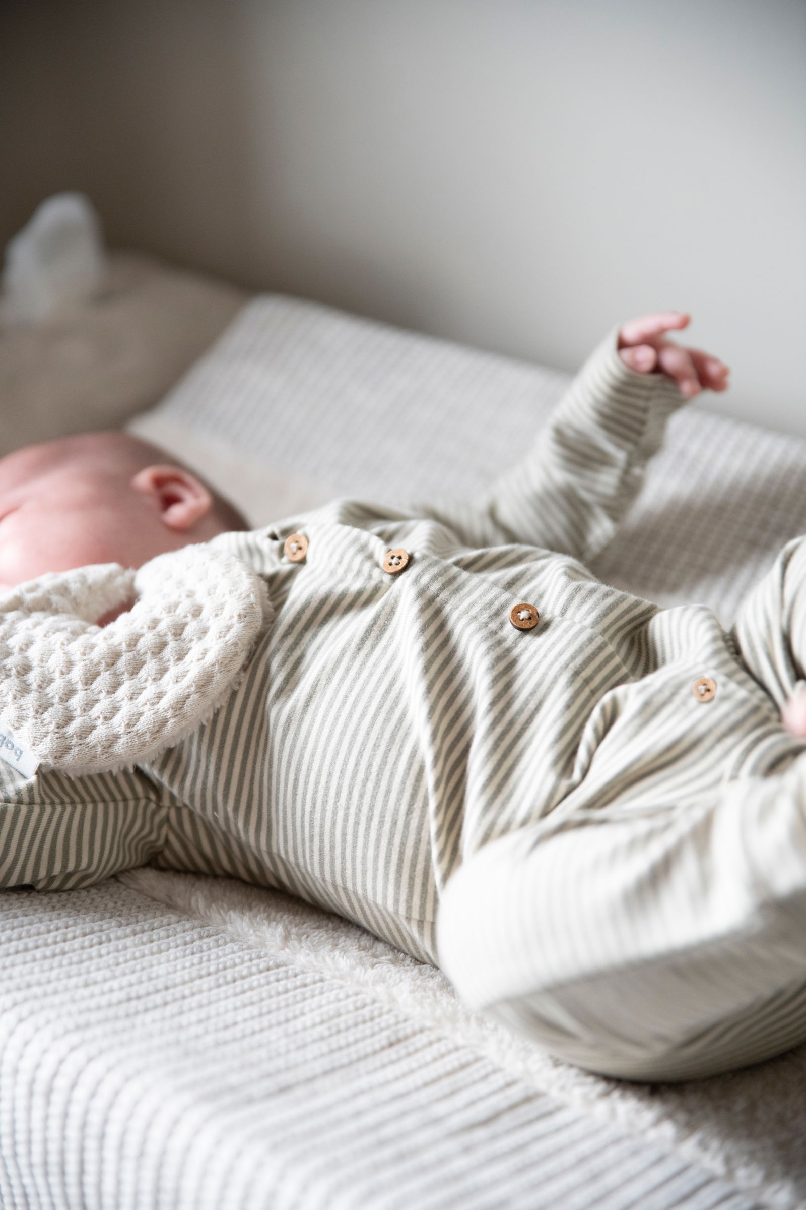 Strampler Stripe Nordic Blue - 62