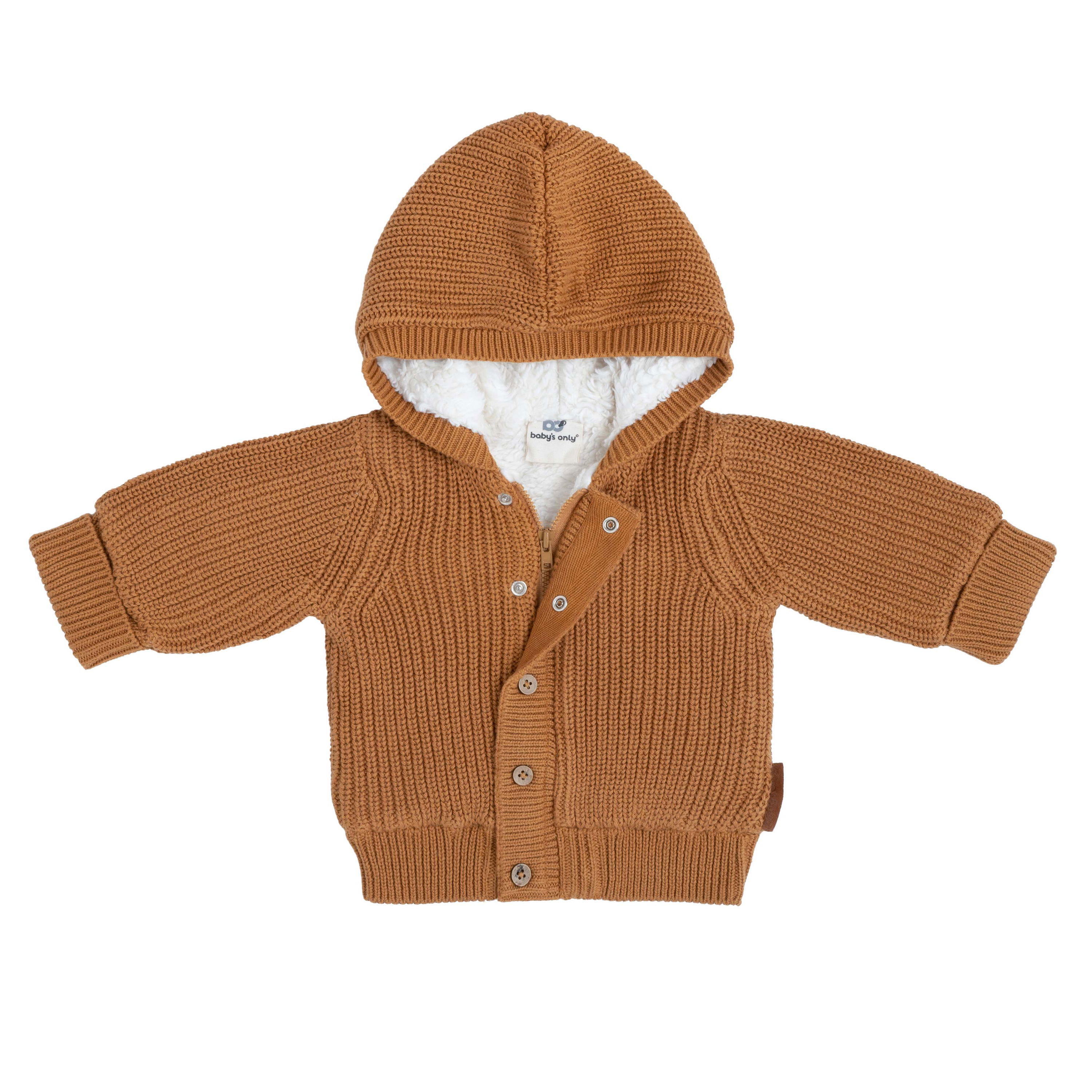 Vestje met capuchon teddy Soul caramel - 62