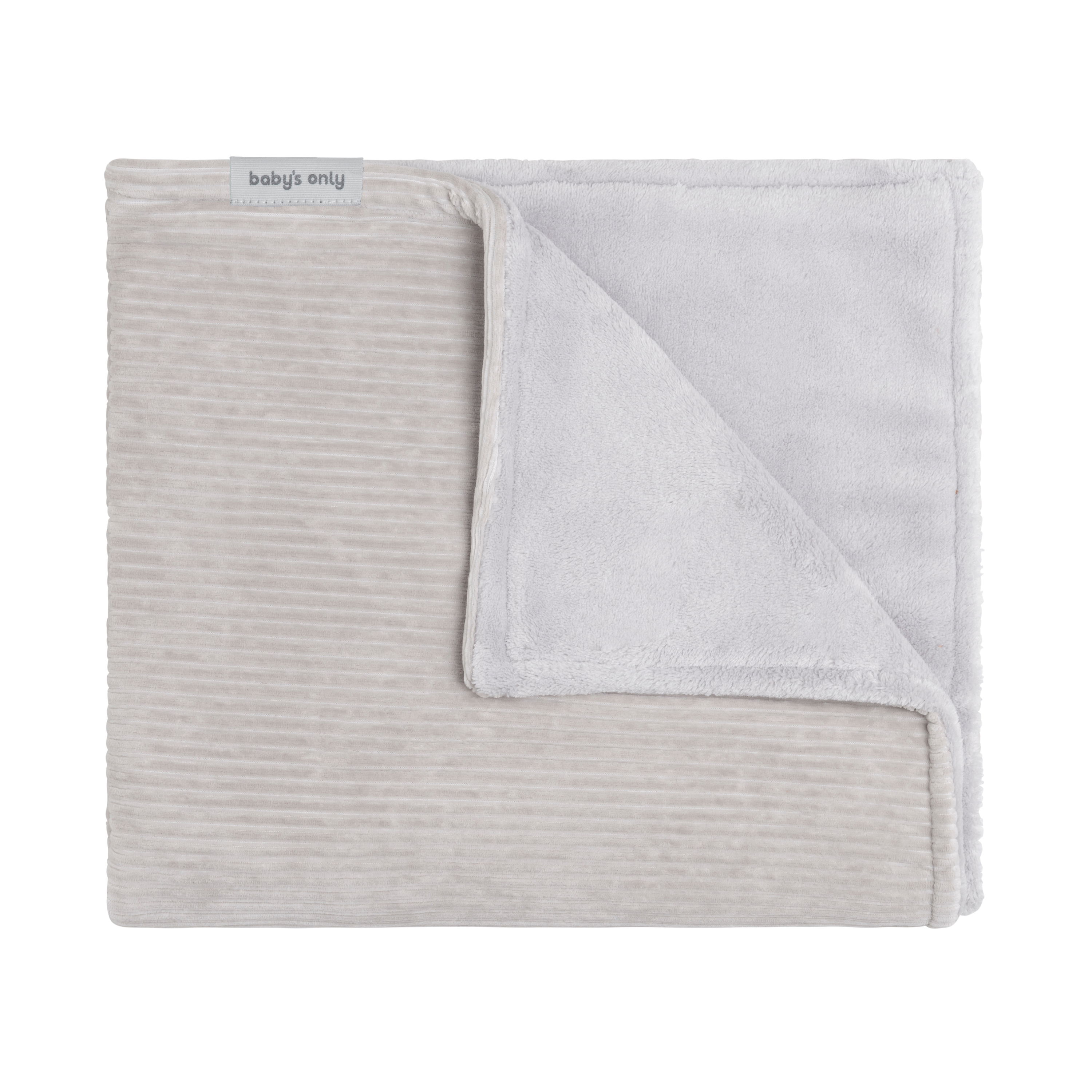 Baby crib blanket teddy Sense pebble grey