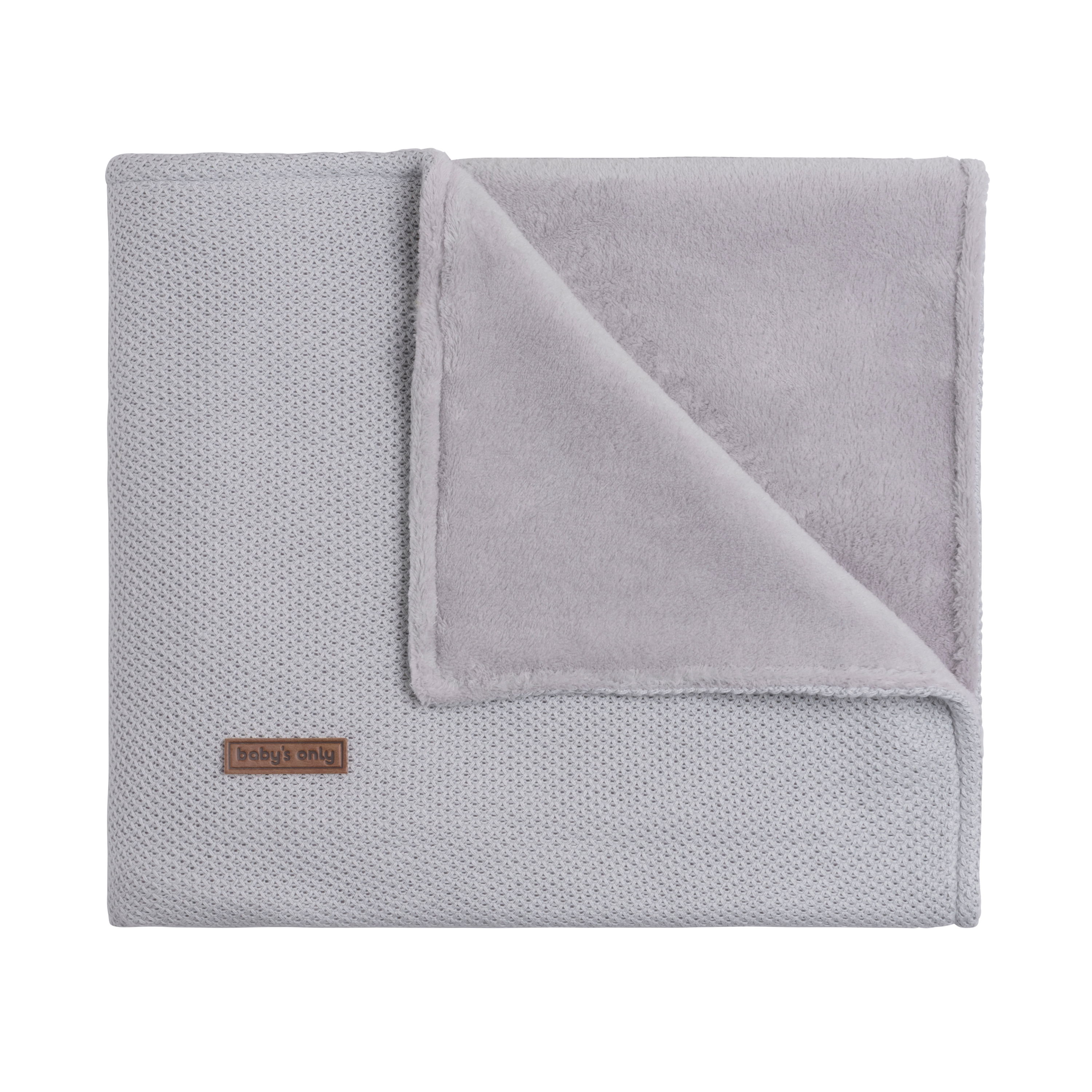 Couverture berceau teddy Classic gris argent