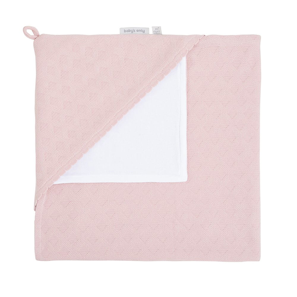 Couverture enveloppante velours Reef misty pink