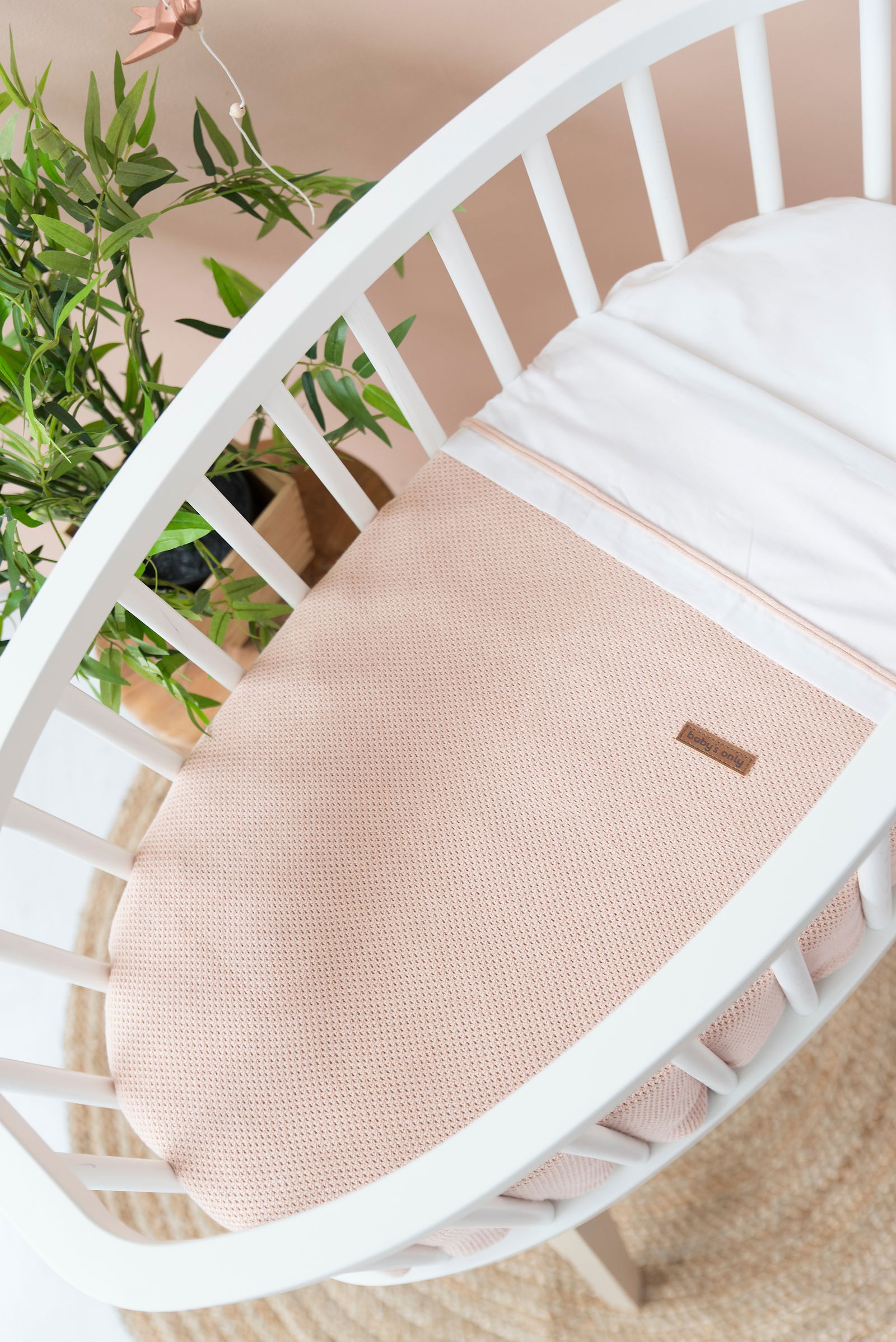 Couverture lit bébé teddy Classic blush