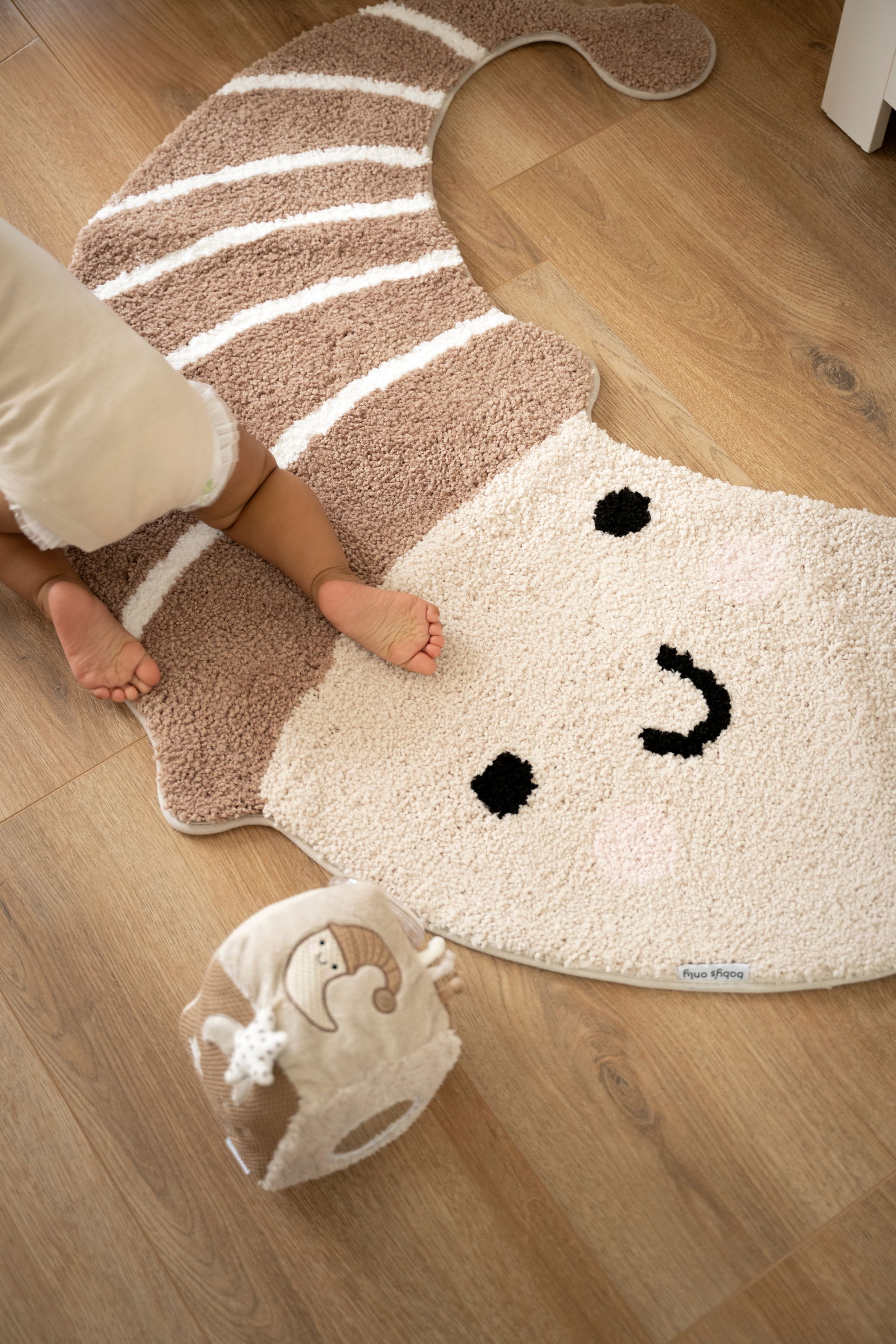 Tapis lune Heaven clay/warm linen - 109x90 cm