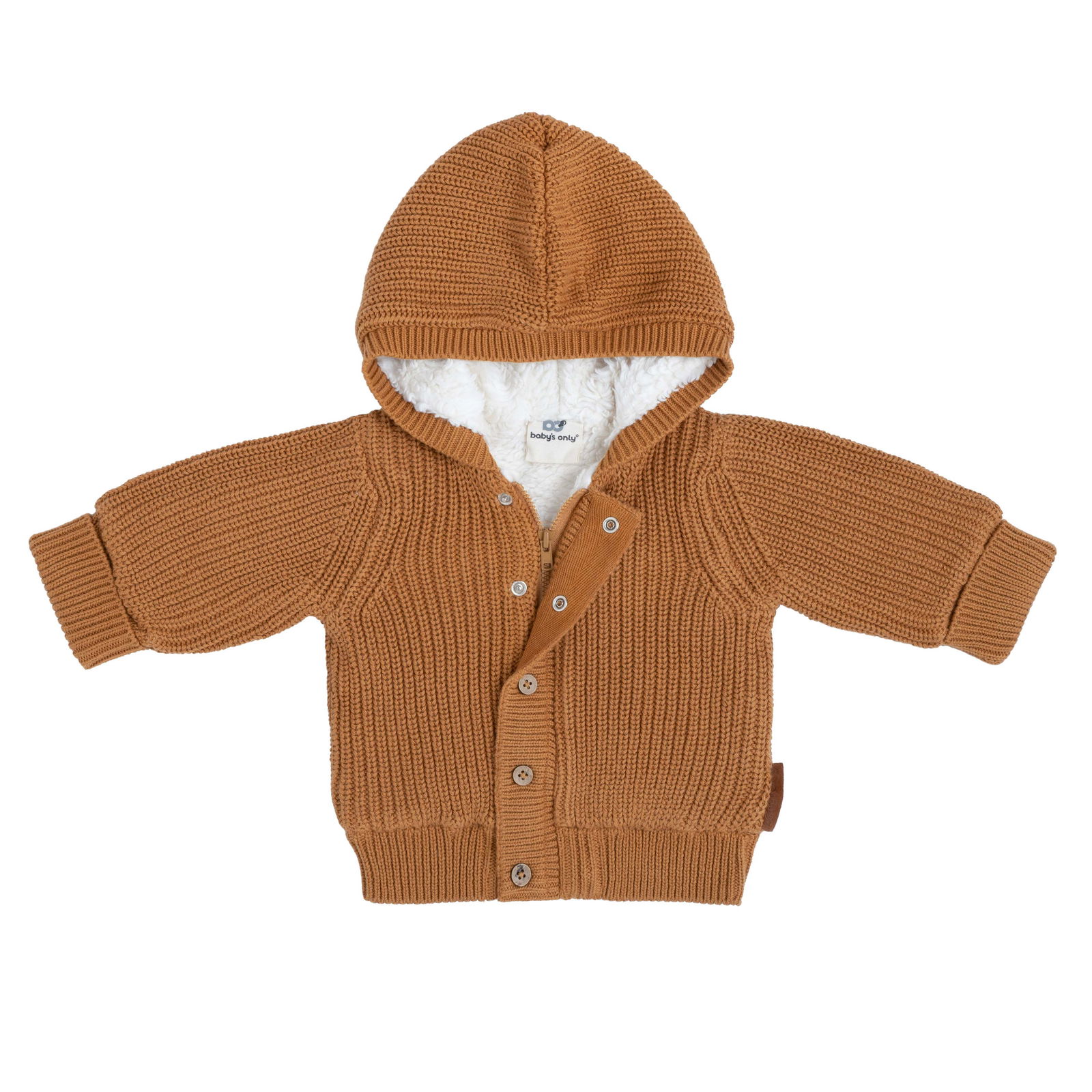 Cardigan with hood teddy Soul caramel - 80