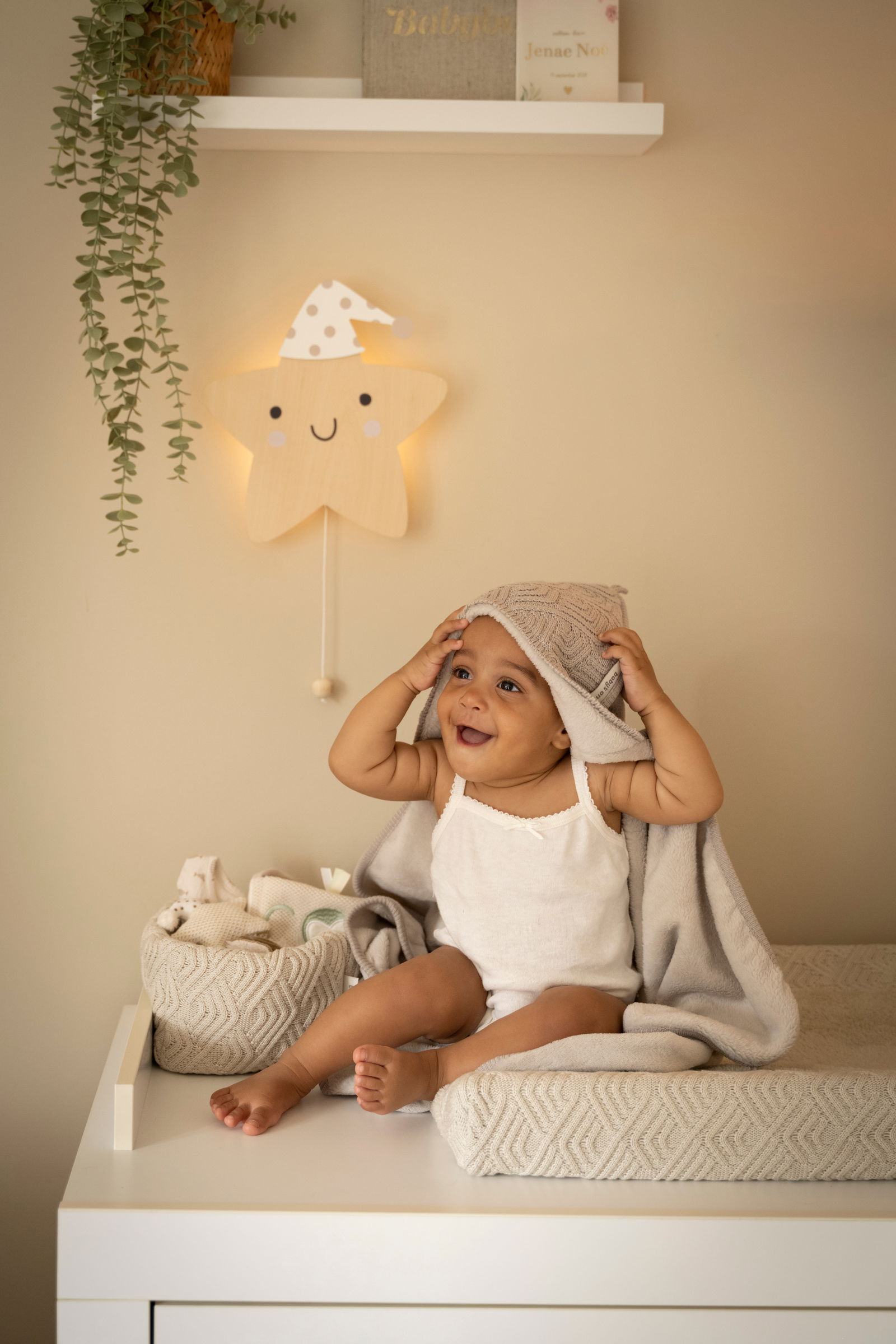 Applique Murale étoile Heaven clay/warm linen