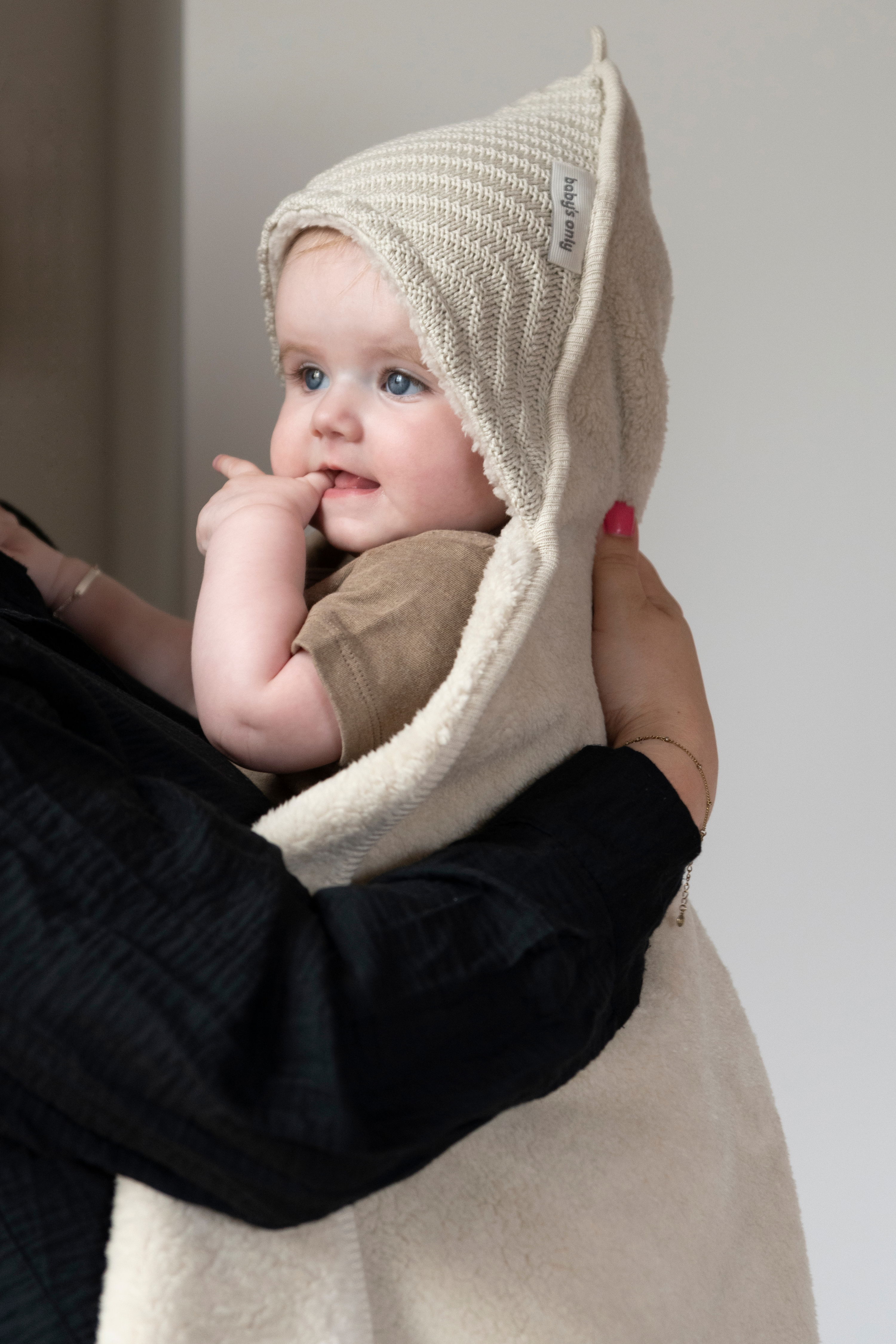 Hooded baby blanket Grace blush