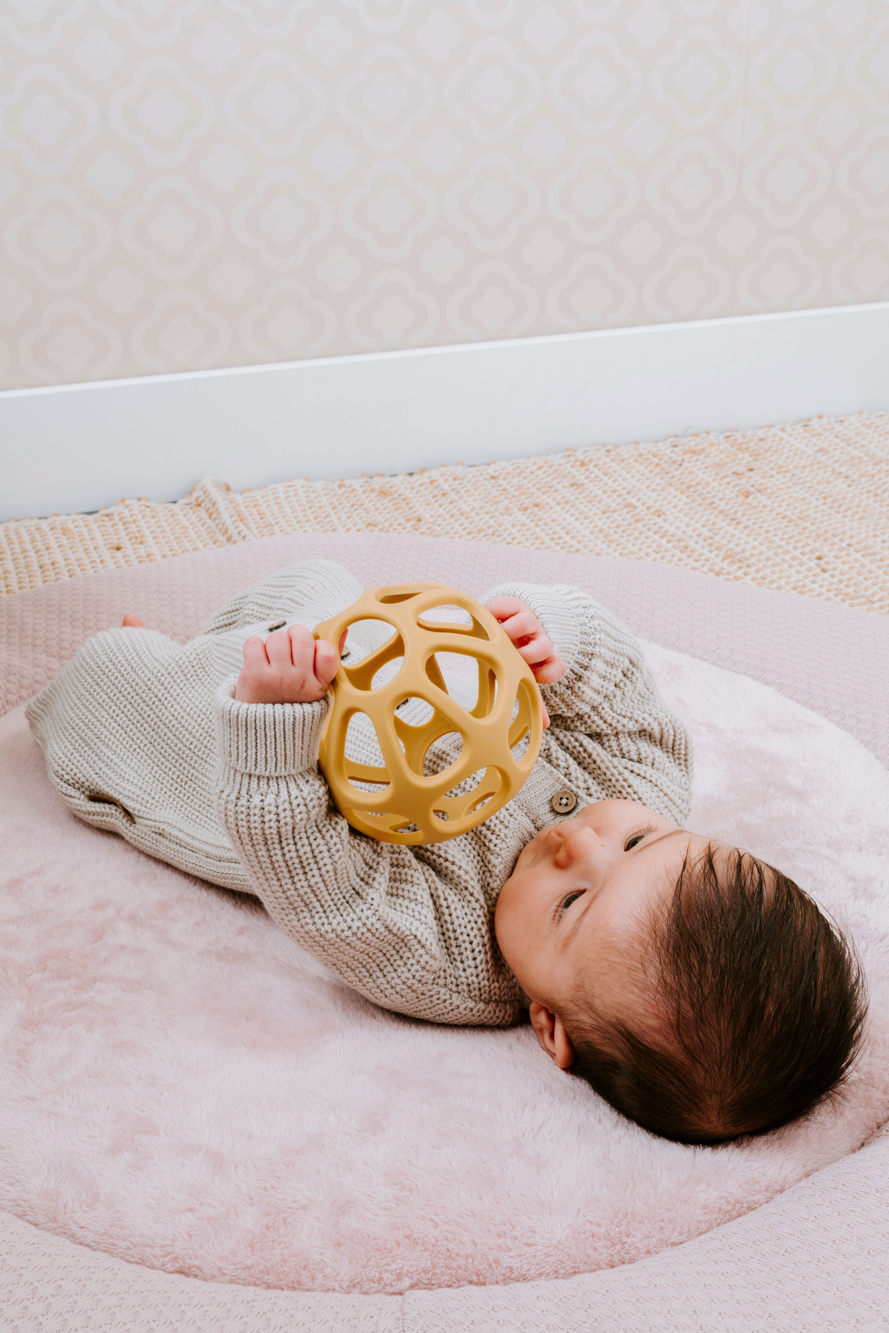 Playpen mat Sky old pink - Ø95 cm