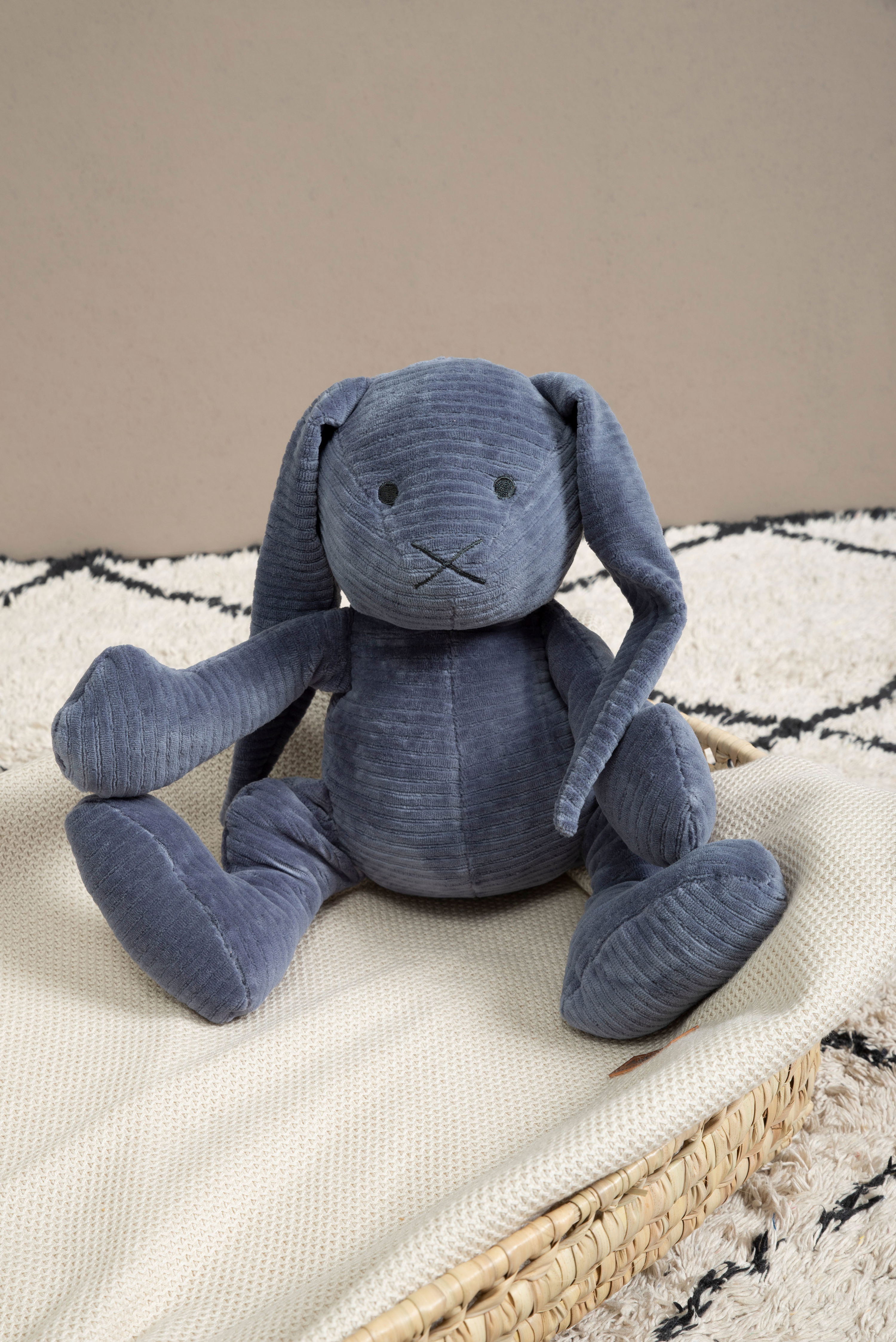 Stuffed rabbit Sense vintage blue