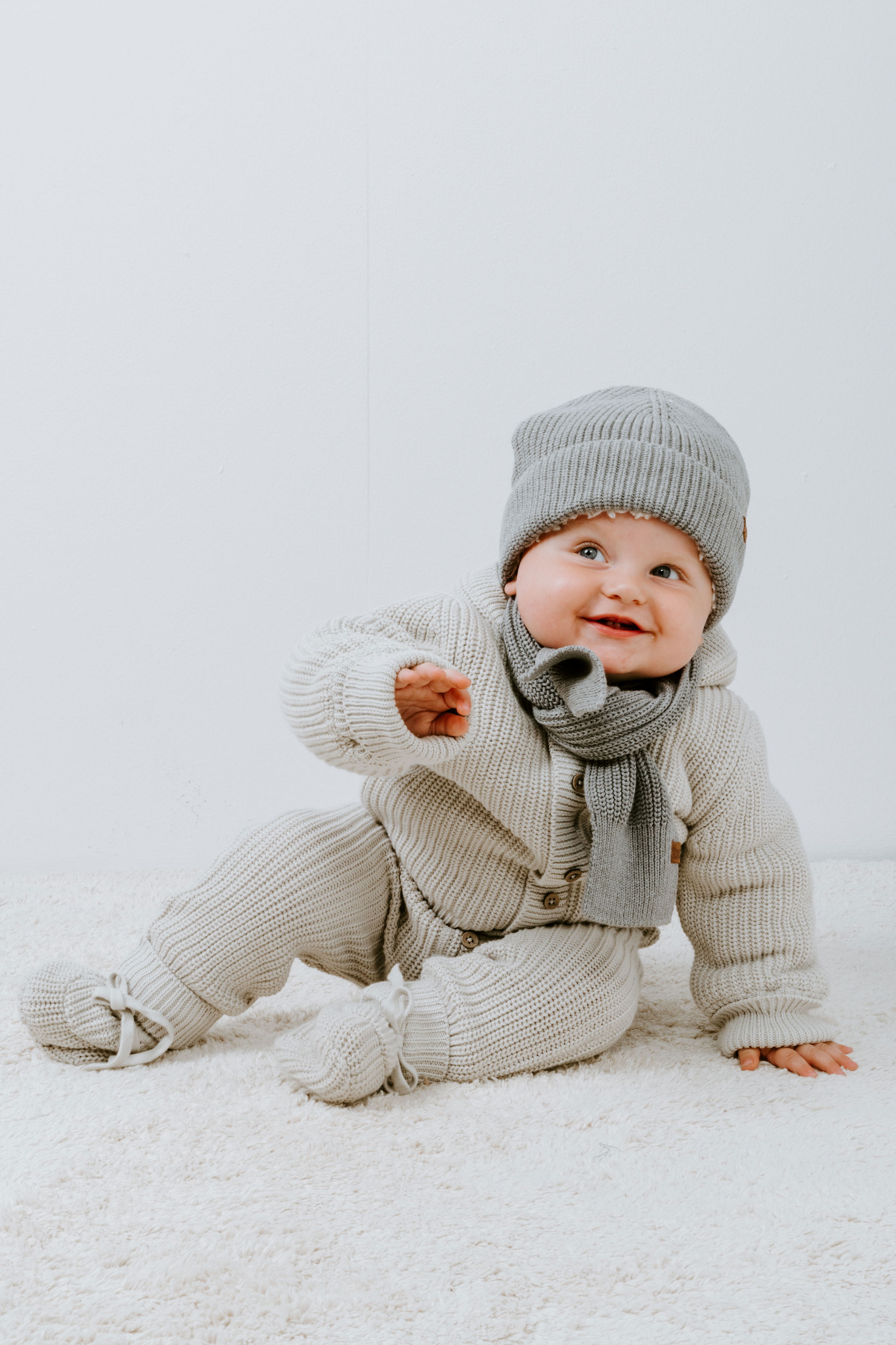 Booties teddy Soul warm linen - 0-3 months