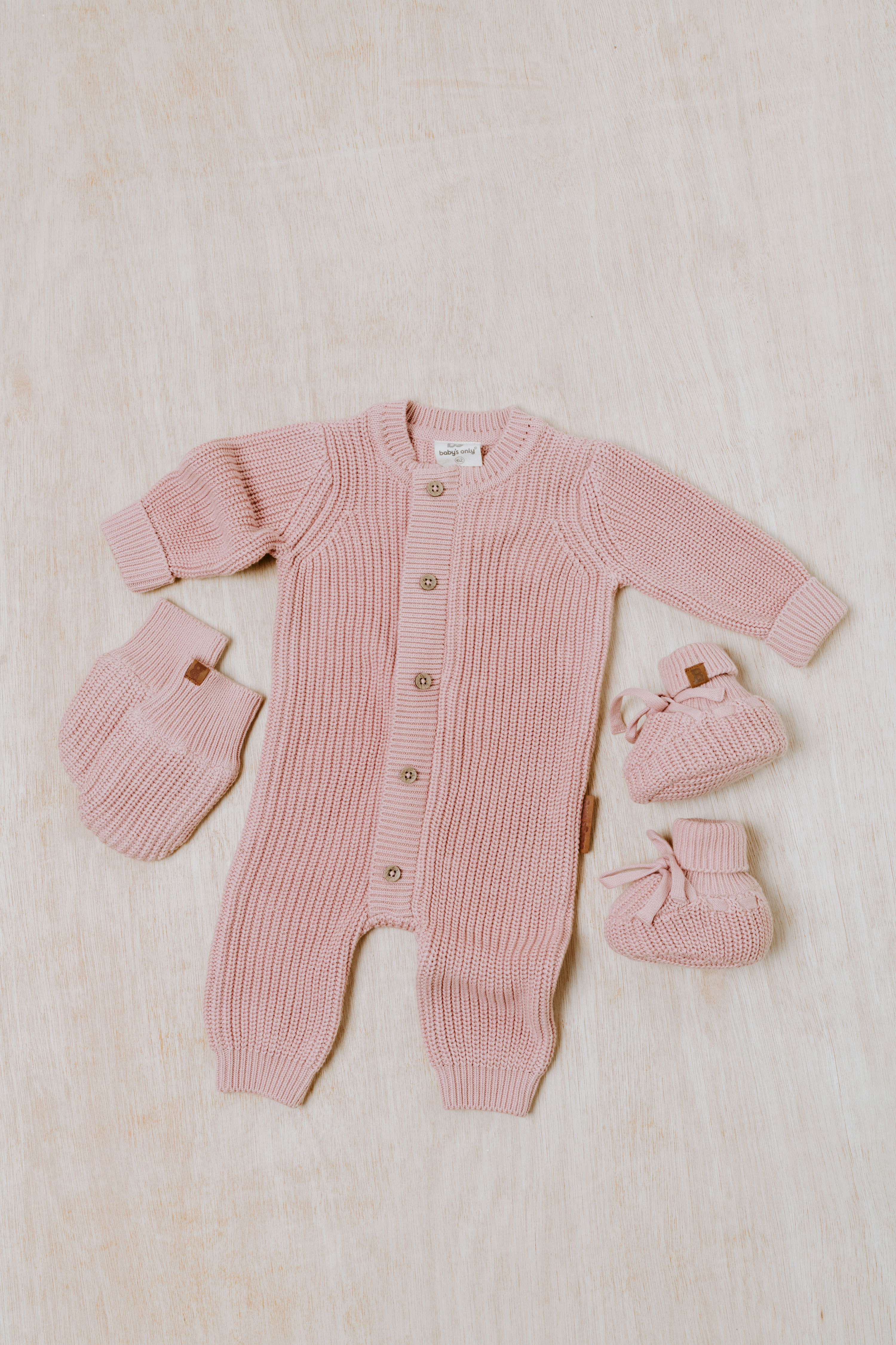 Handschoentjes teddy Soul oud roze - 0-6 mnd