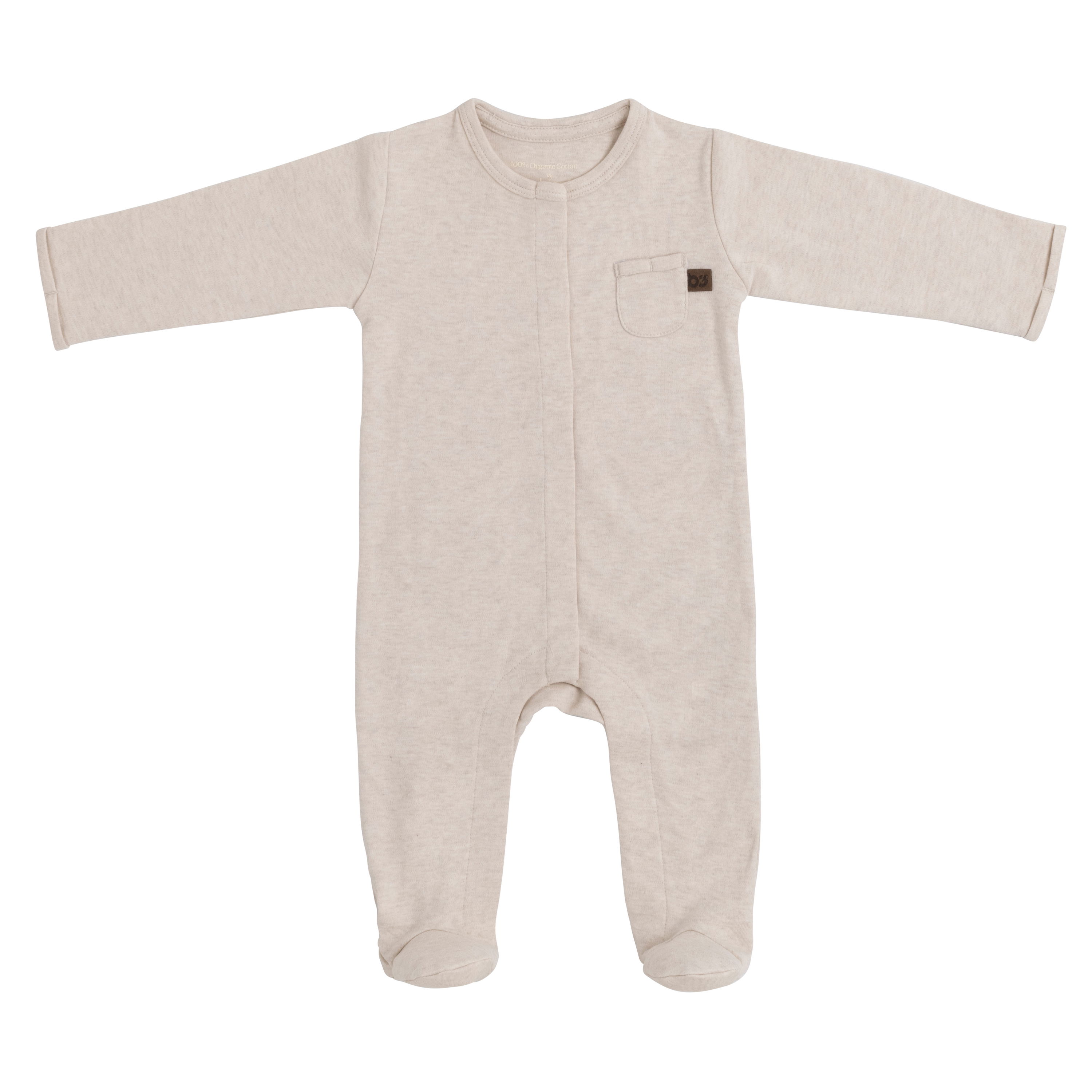 Playsuit with feet Melange warm linen - 68