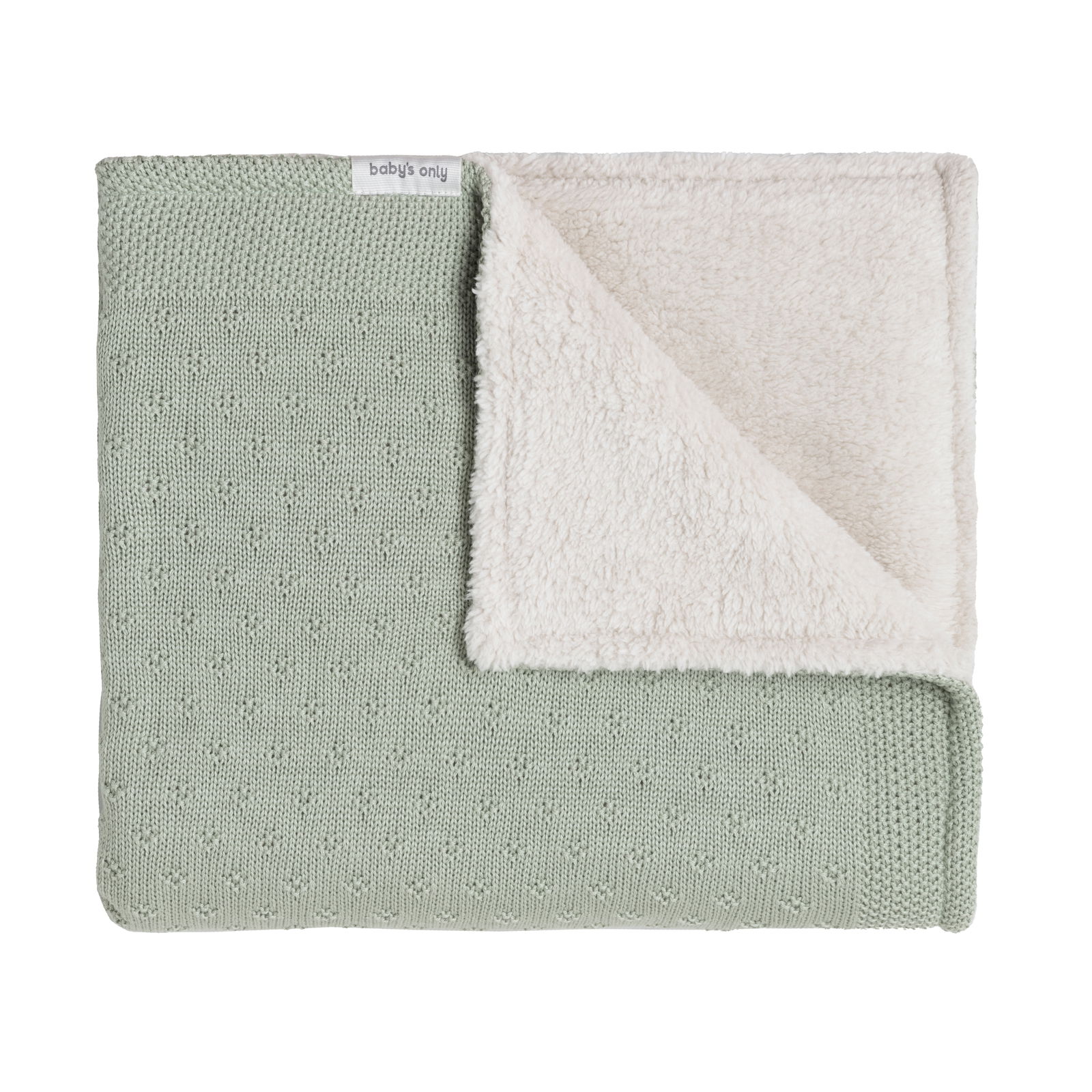 Cot blanket teddy Mood laurel green