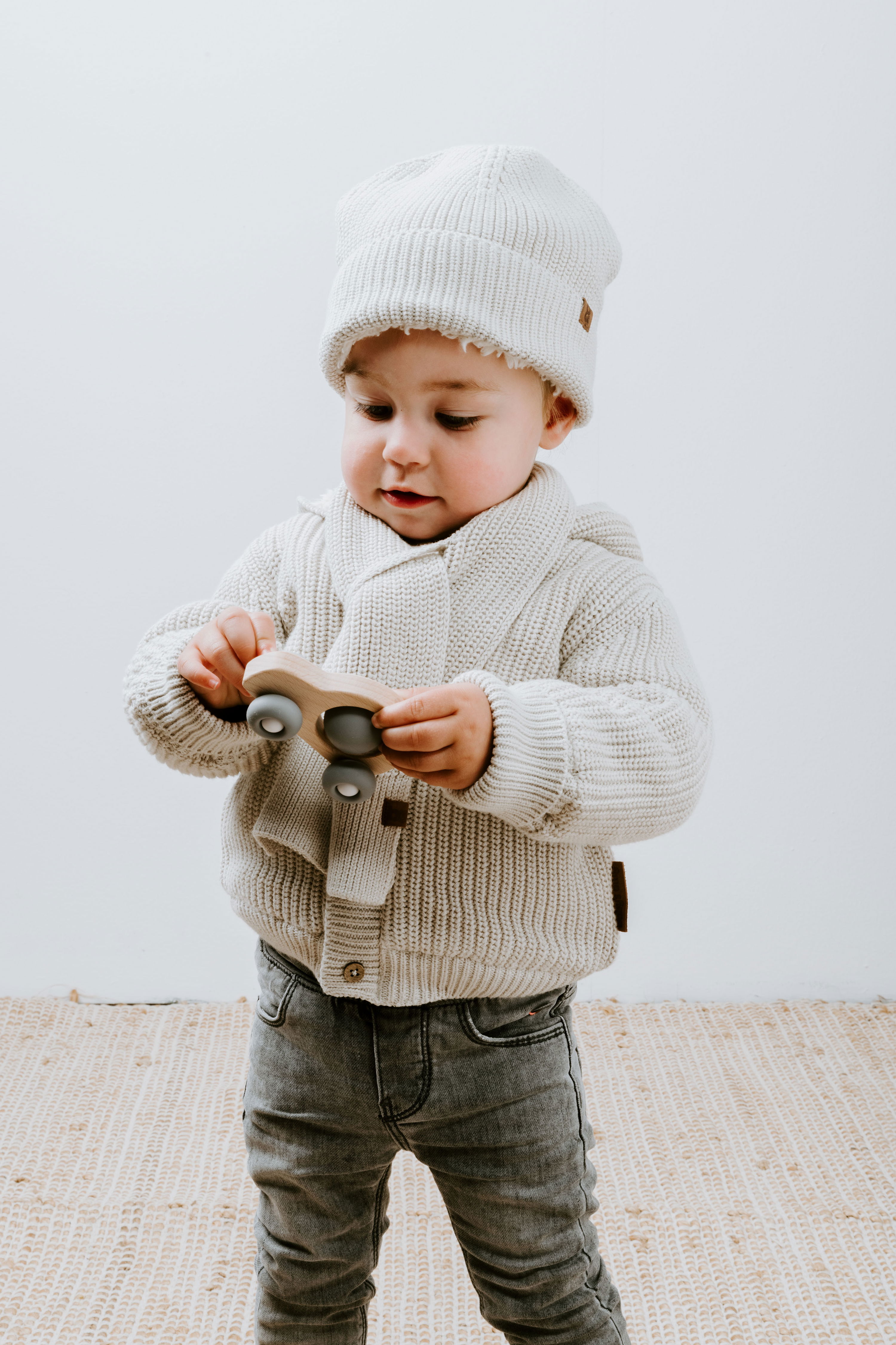 Hat teddy Soul warm linen - 0-3 months