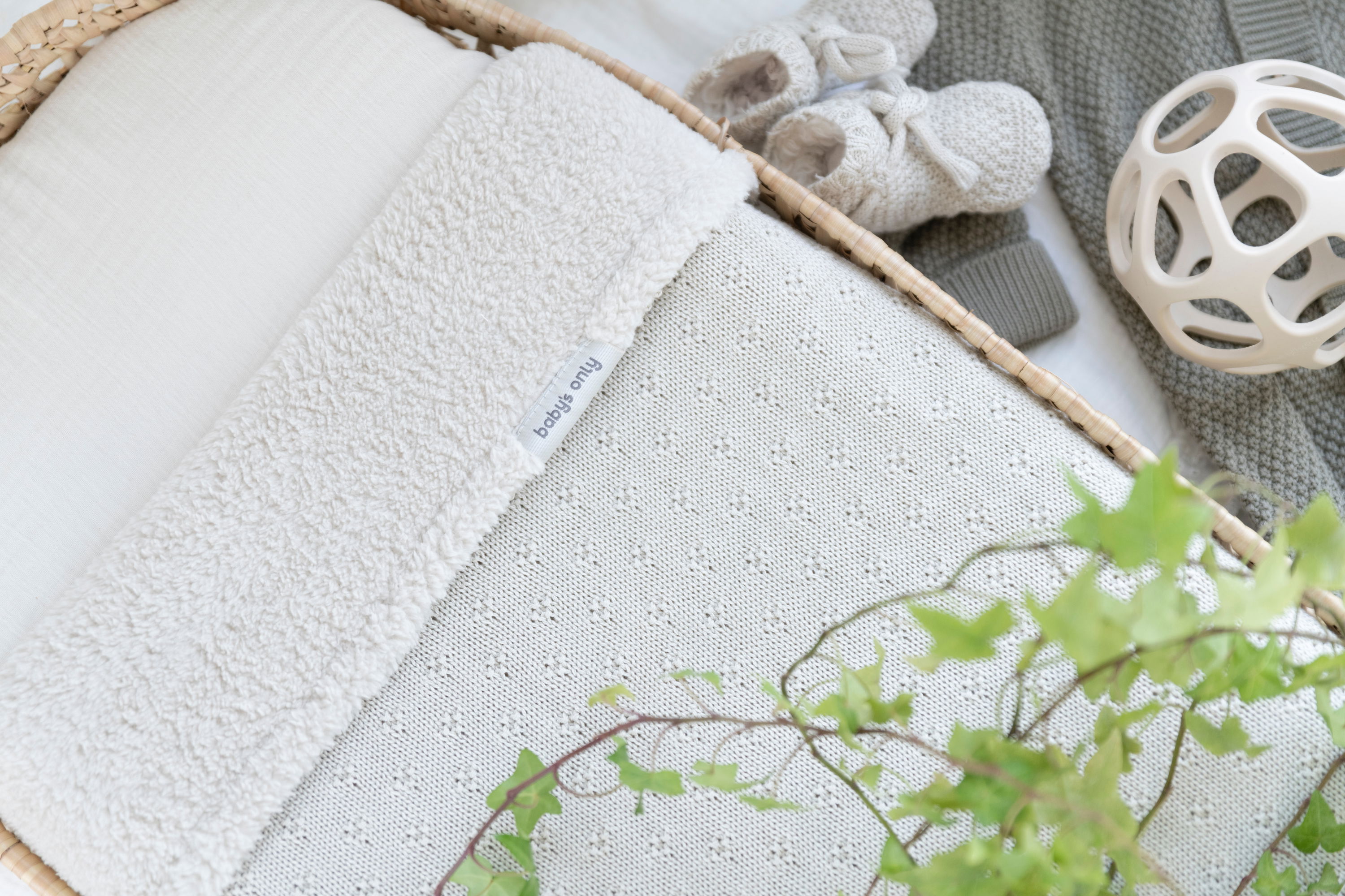 Couverture berceau teddy Mood warm linen