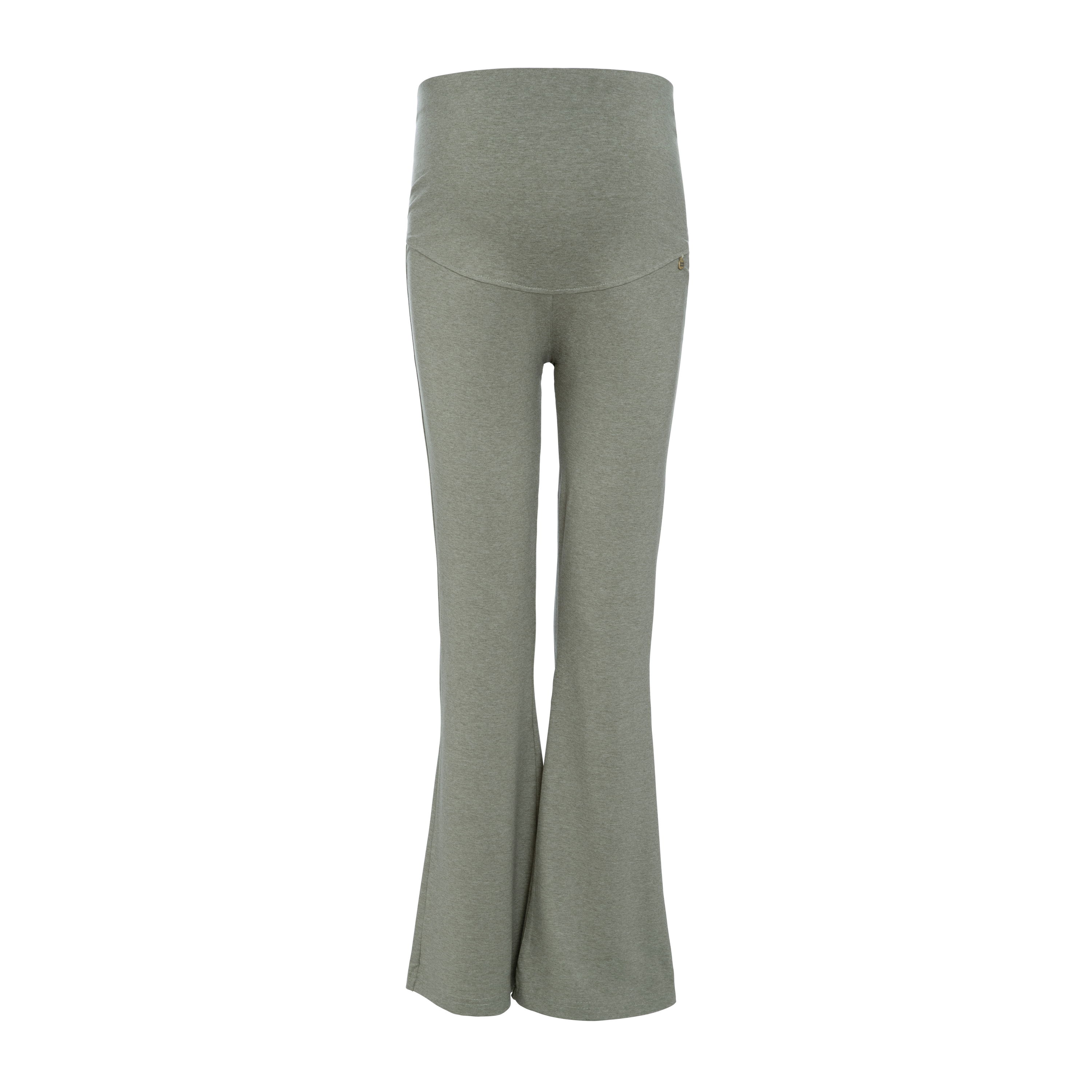 Flared pantalon de maternité Glow urban green - M