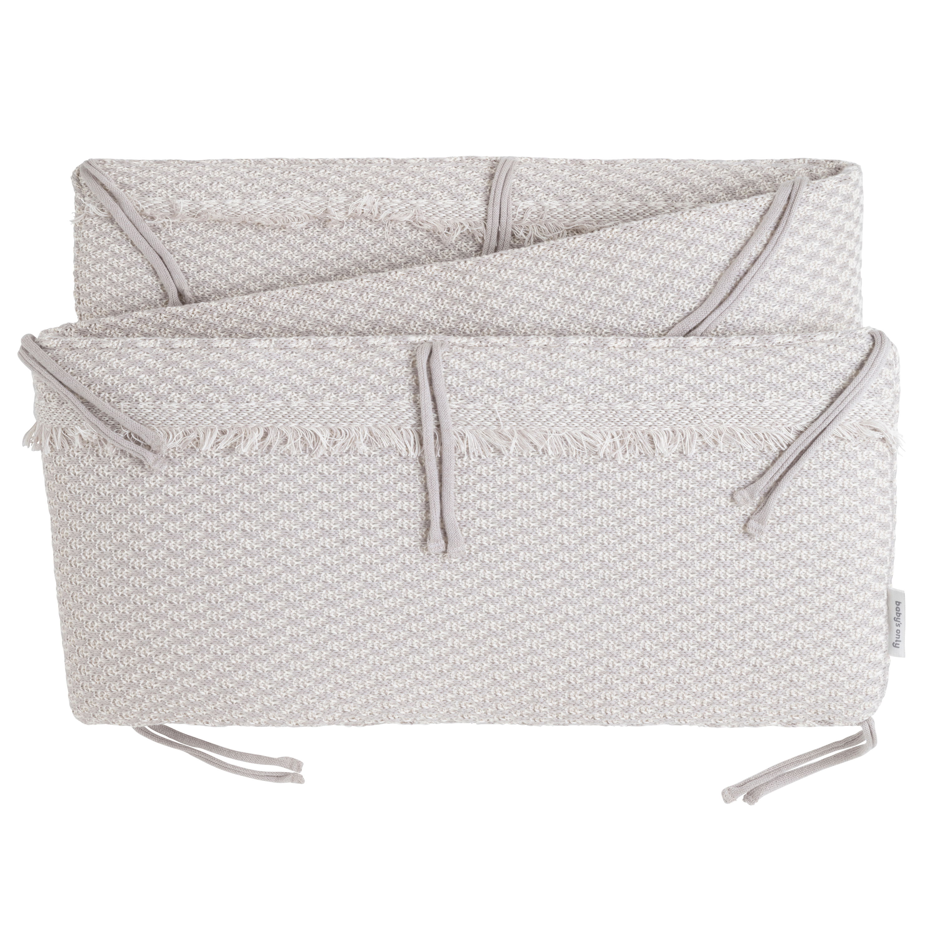 Bed/playpen bumper Happiness urban taupe/ecru