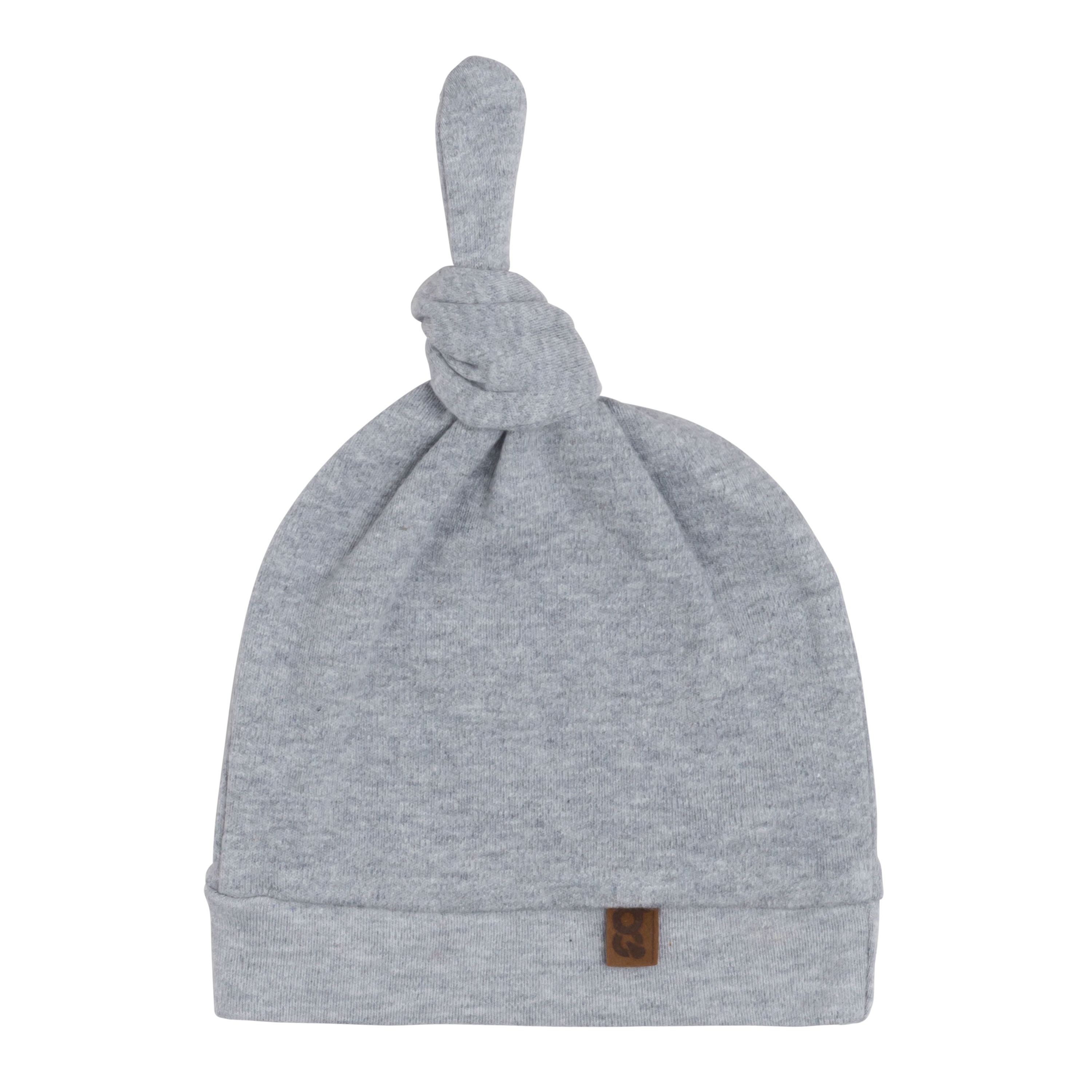 Knotted hat Melange grey - 0-3 months