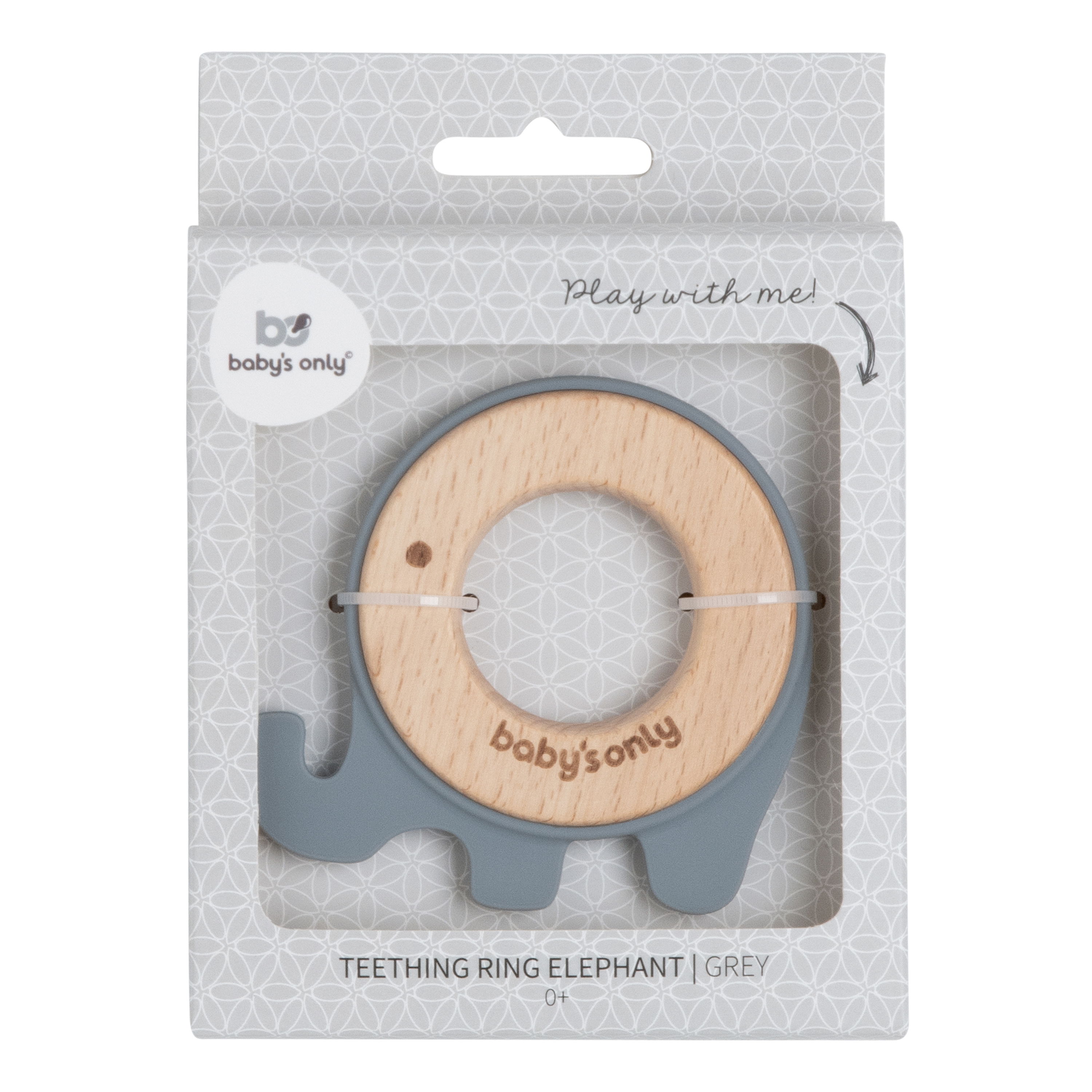 Teething ring elephant grey