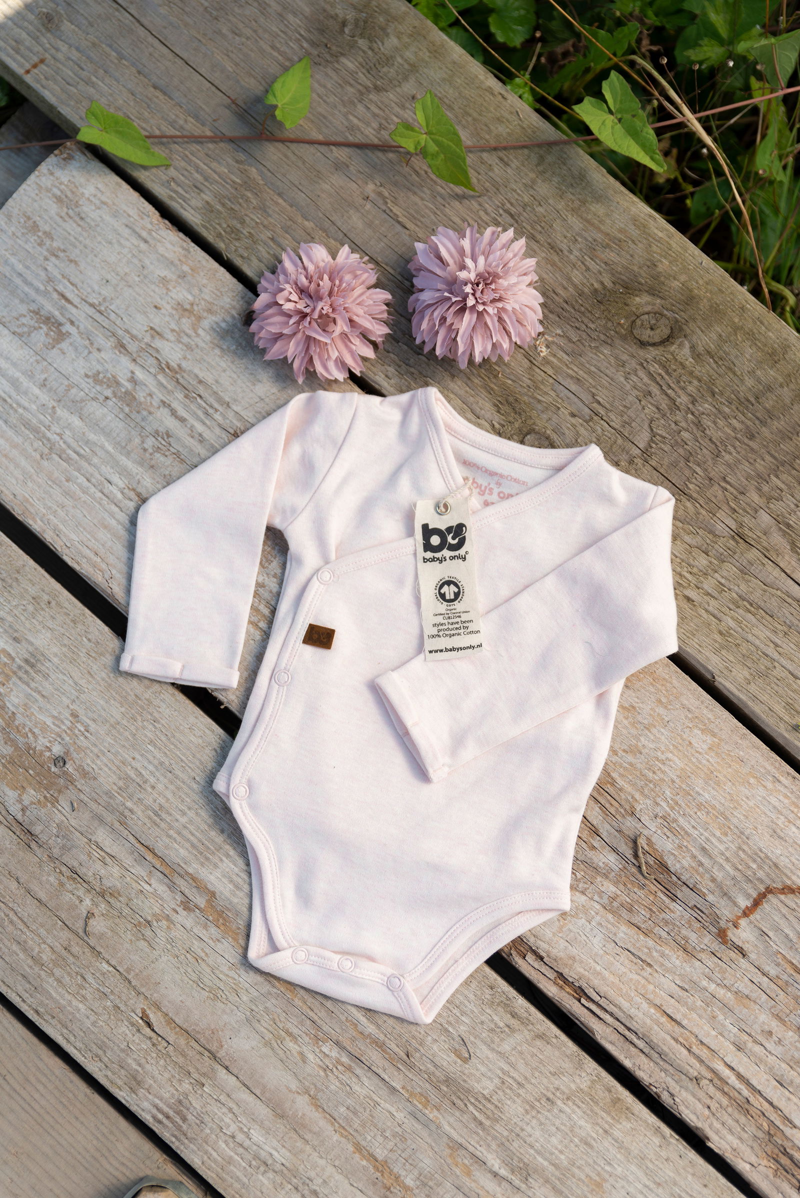 Romper long sleeves Melange classic pink - 56