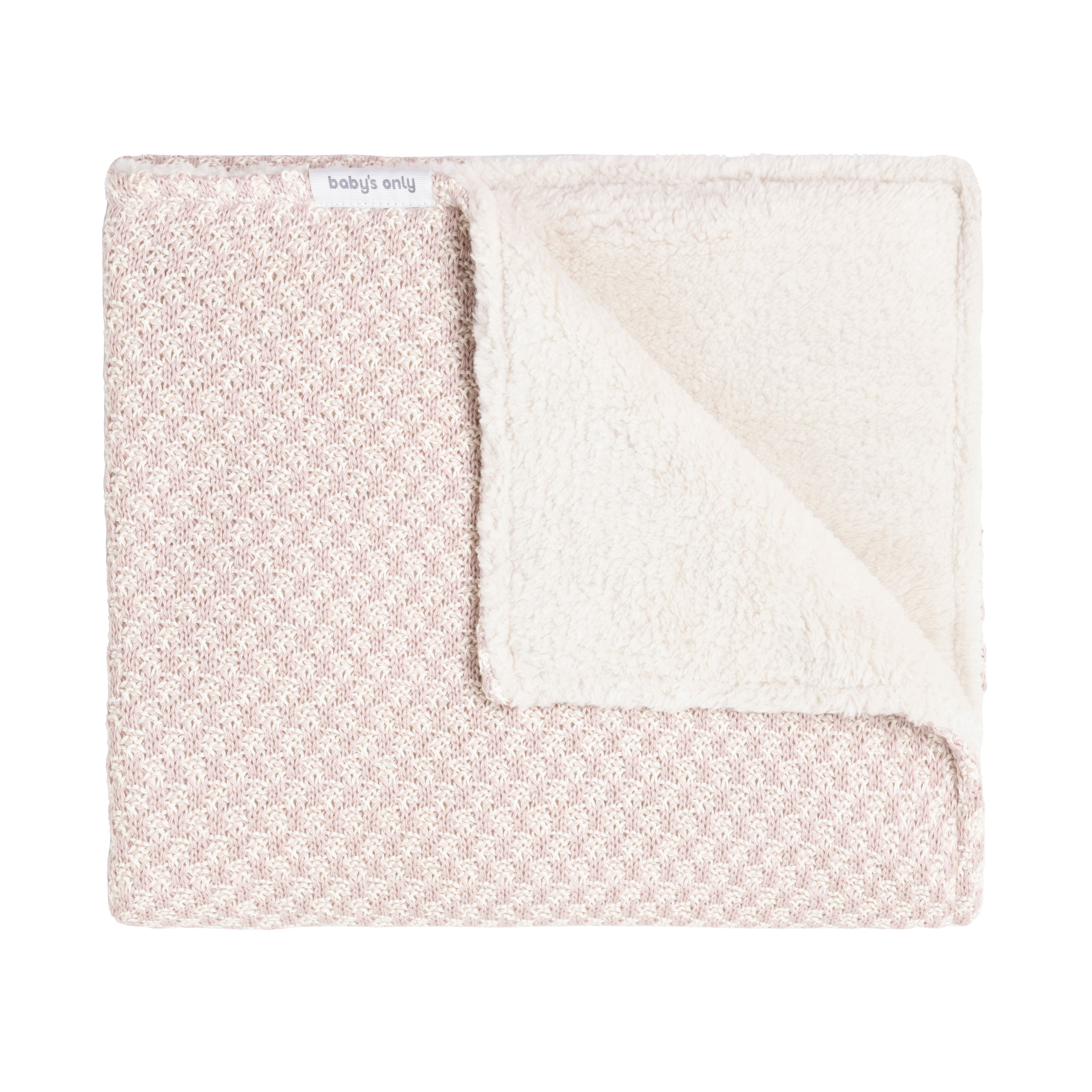 Cot blanket teddy Happiness teddy old pink/ecru