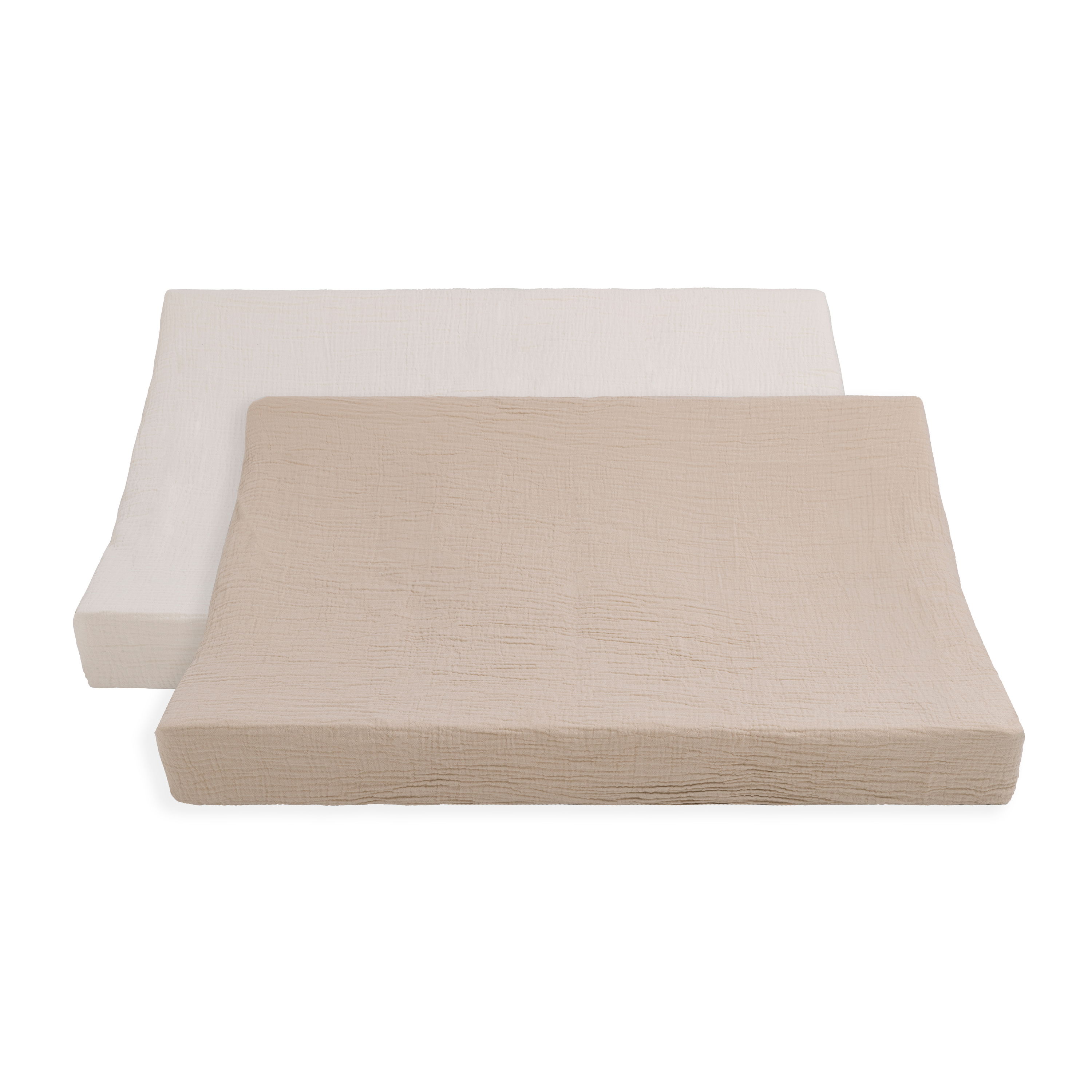 Aankleedkussenhoes Tender beige/linen - 45x70 cm - 2-pack